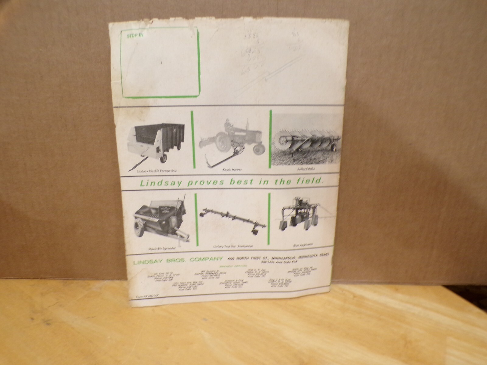 1967 Lindsay Harrows Dealer Catalog Lindsay Bros Minneapolis MN Farm Equipment