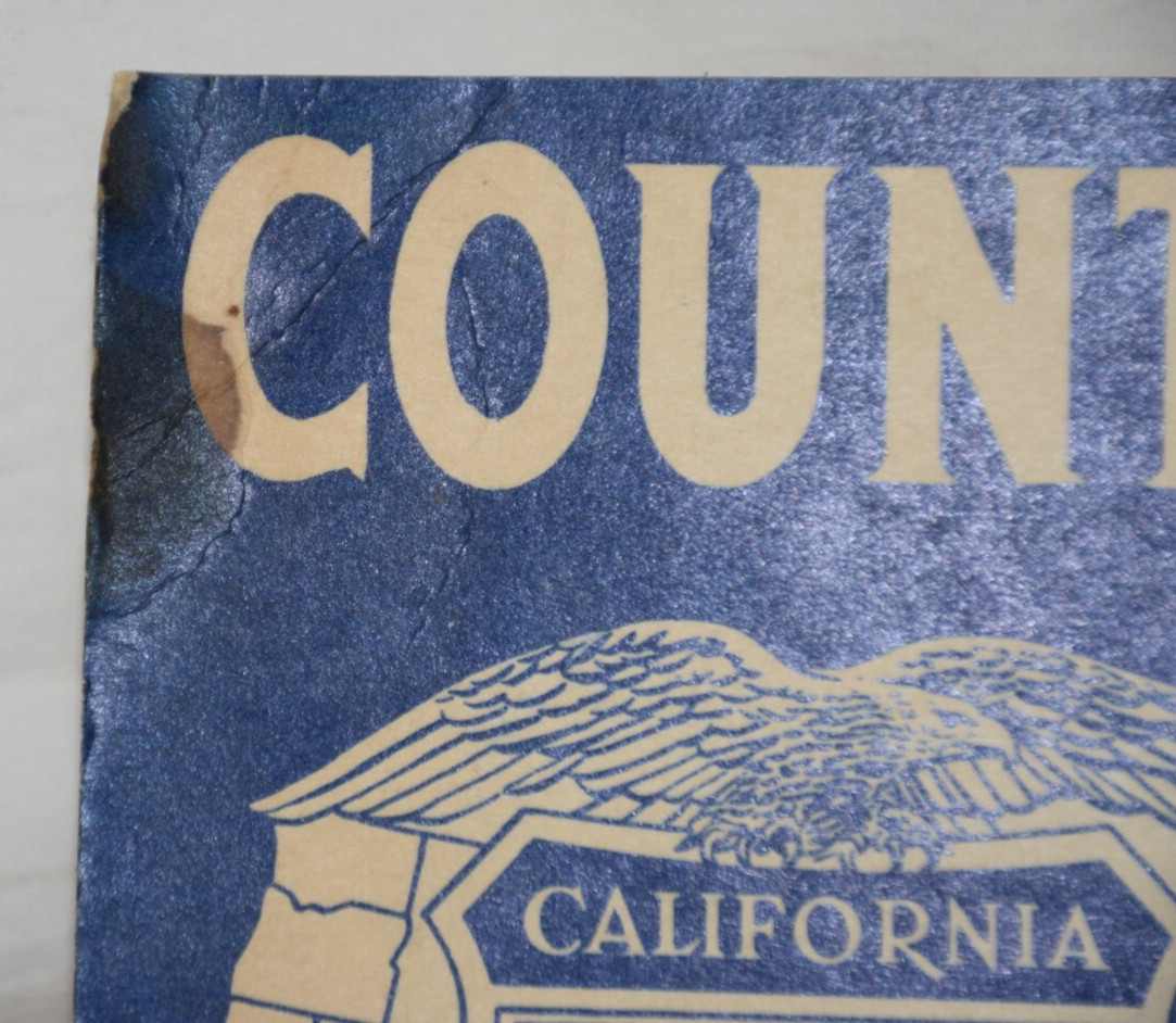 Vtg California AFBF County Farm Bureau Member 1965 Large Post Card Paper Sign