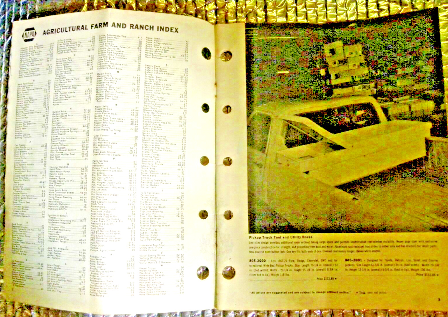 1976 Napa Balkamp Agricultural Farm & Ranch Parts Supplies Catalog FREE SHIP !