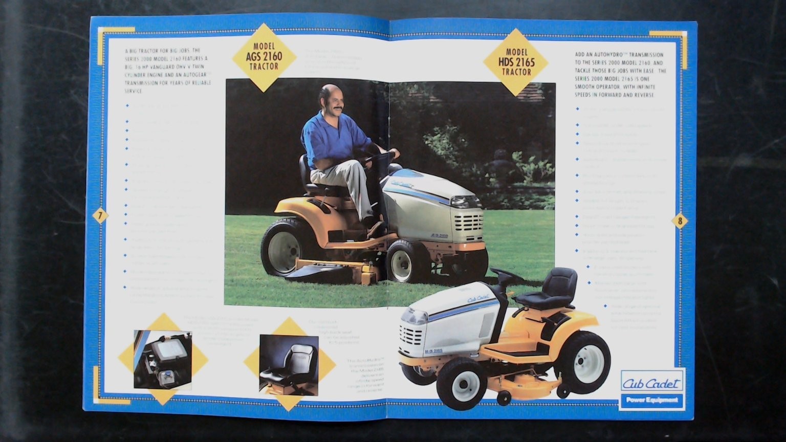 Cub Cadet Series 2000 Tractors Vintage Brochure Lawn Mower Tractor