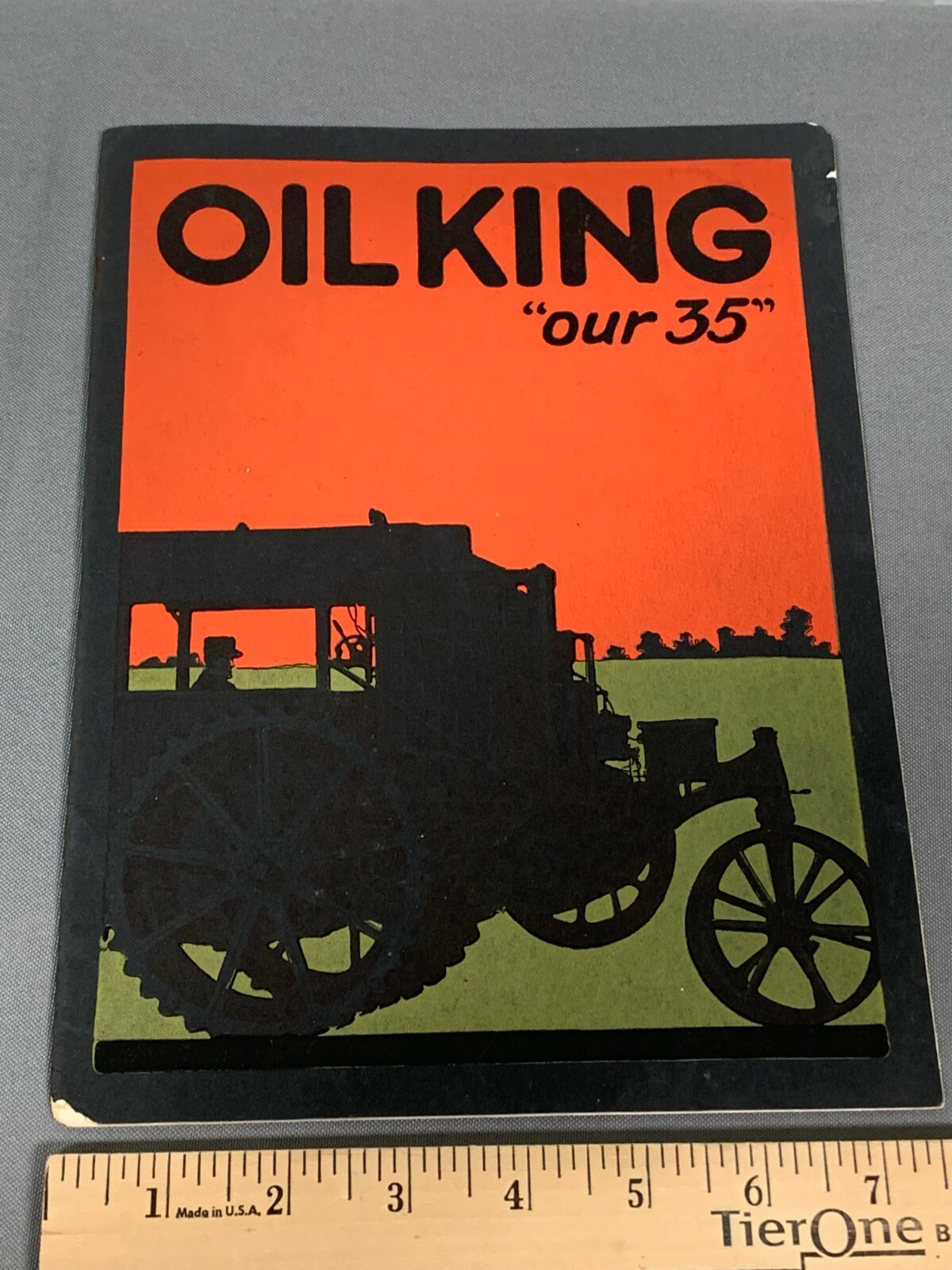 Vintage 1910&rsquo;s HART PARR OILKING 35 Prairie Tractor Sales Brochure Catalog RARE
