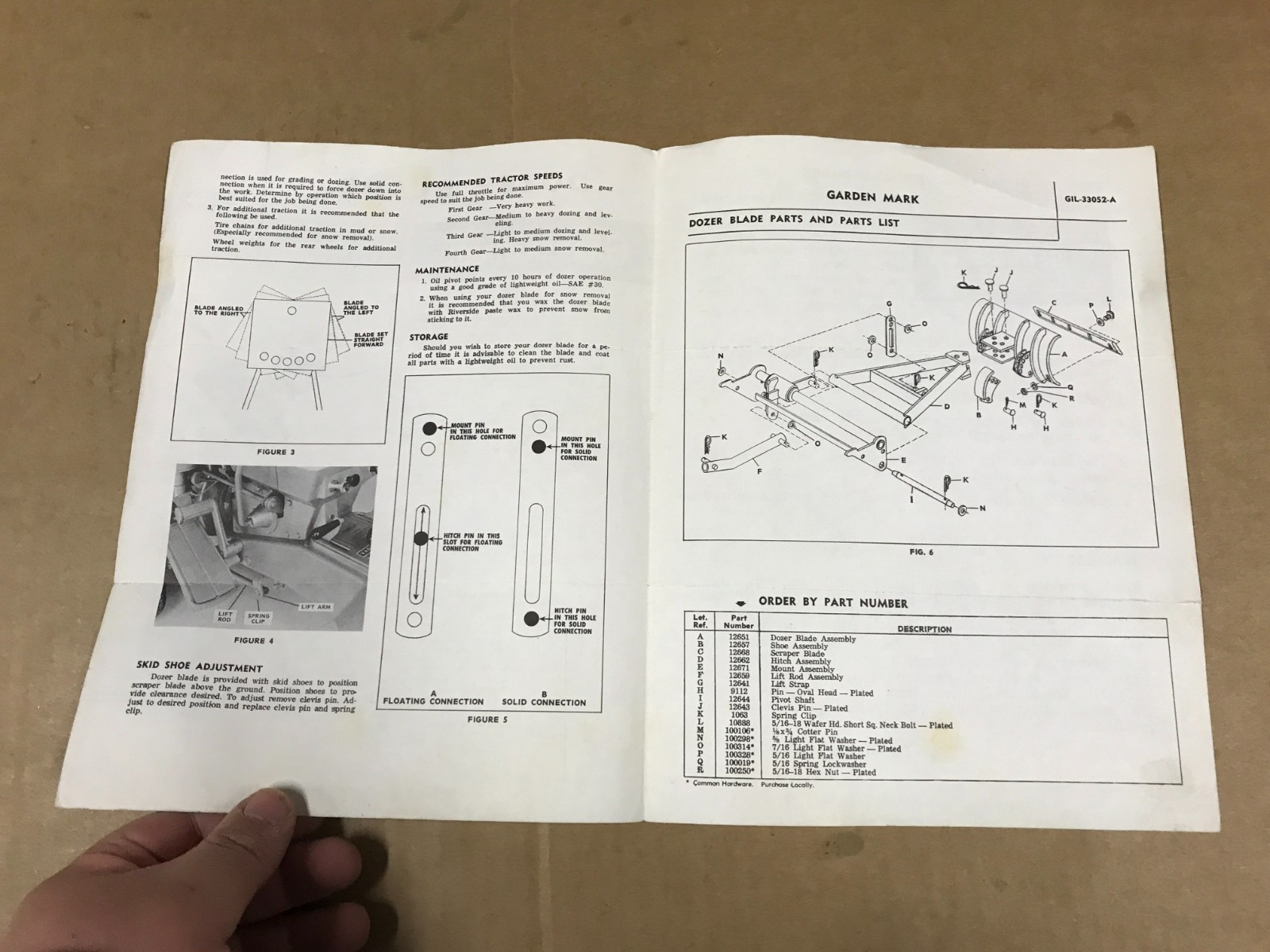 Vintage Wards Garden Mark Dozer Blade Owner&rsquo;s Guide & Parts List