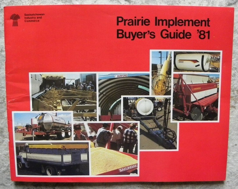 1981 Prairie Implement, Farm Machinery Buyers Guide, Saskatchewan, Canada