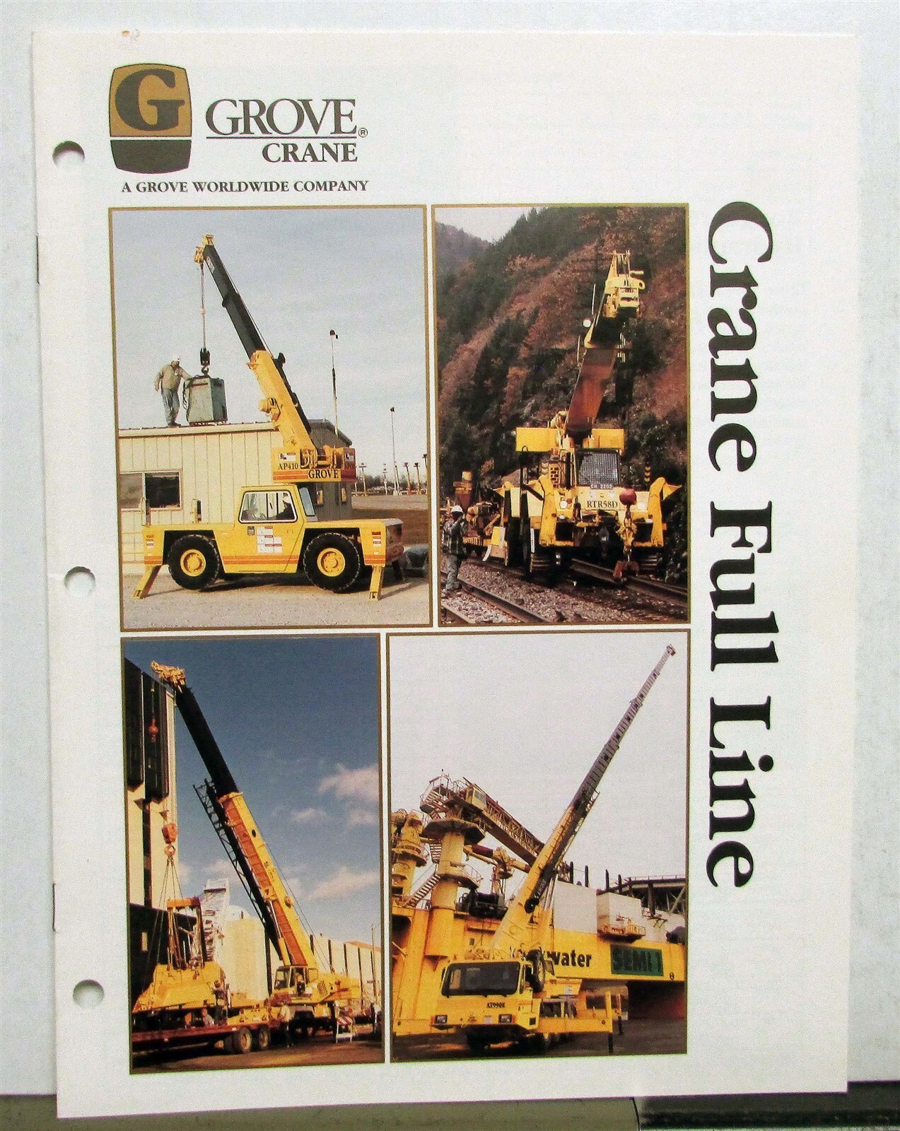 1994 Grove Crane Full Line Model Numbers Specification Construction Brochure