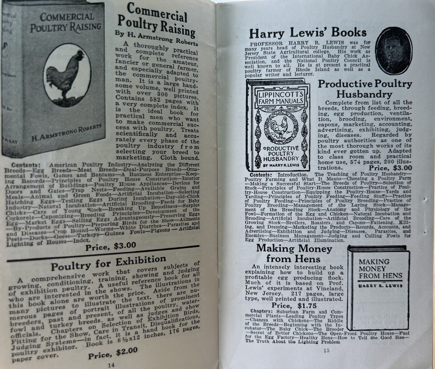 1930s Poultry Tribune Mount Morris Illinois Book Buyers Service Booklet