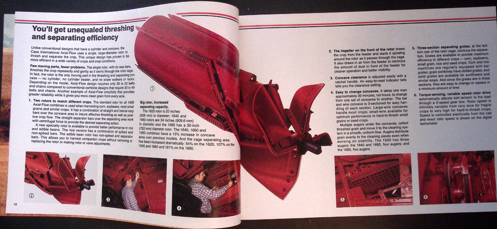 Case International 1600 Series Axial-Flow Combines Vintage Brochure