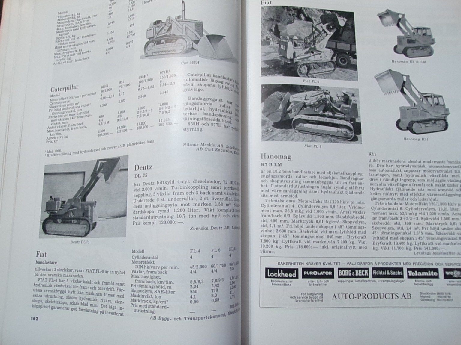 Contracted Machines Catalog, 1966, from Stockholm Sweden, in Swedish