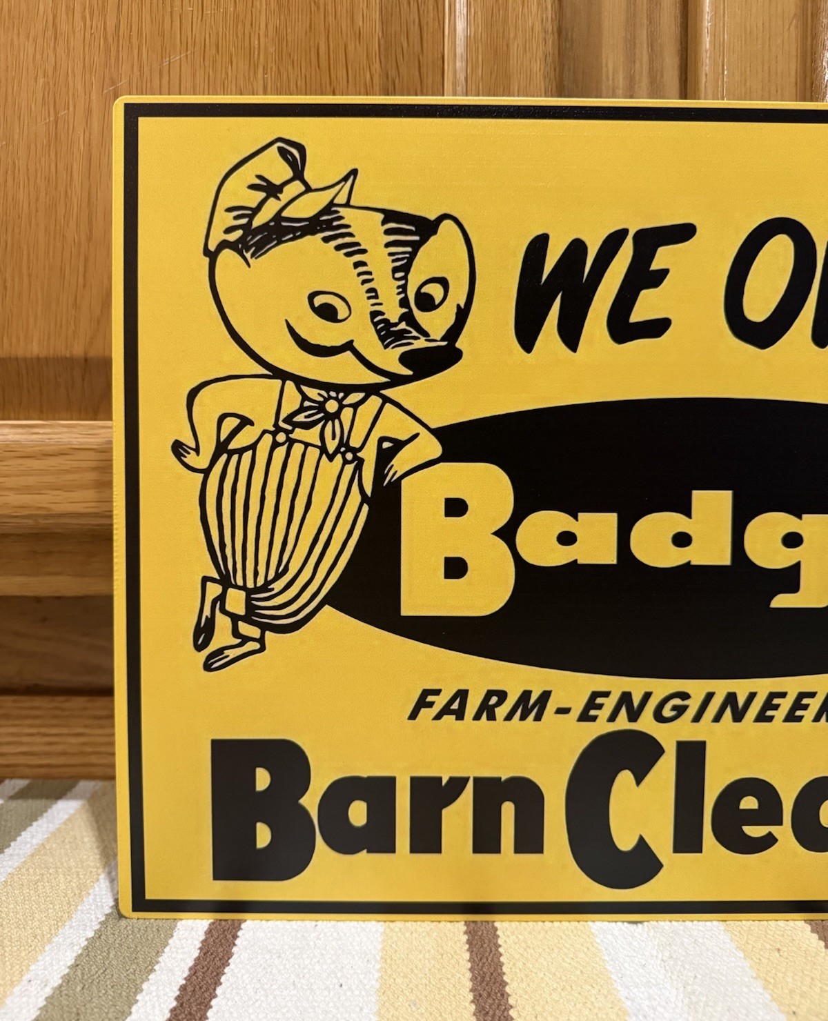 Badger Barn Cleaner Flange Sign Double Sided Vintage Style Wall Decor