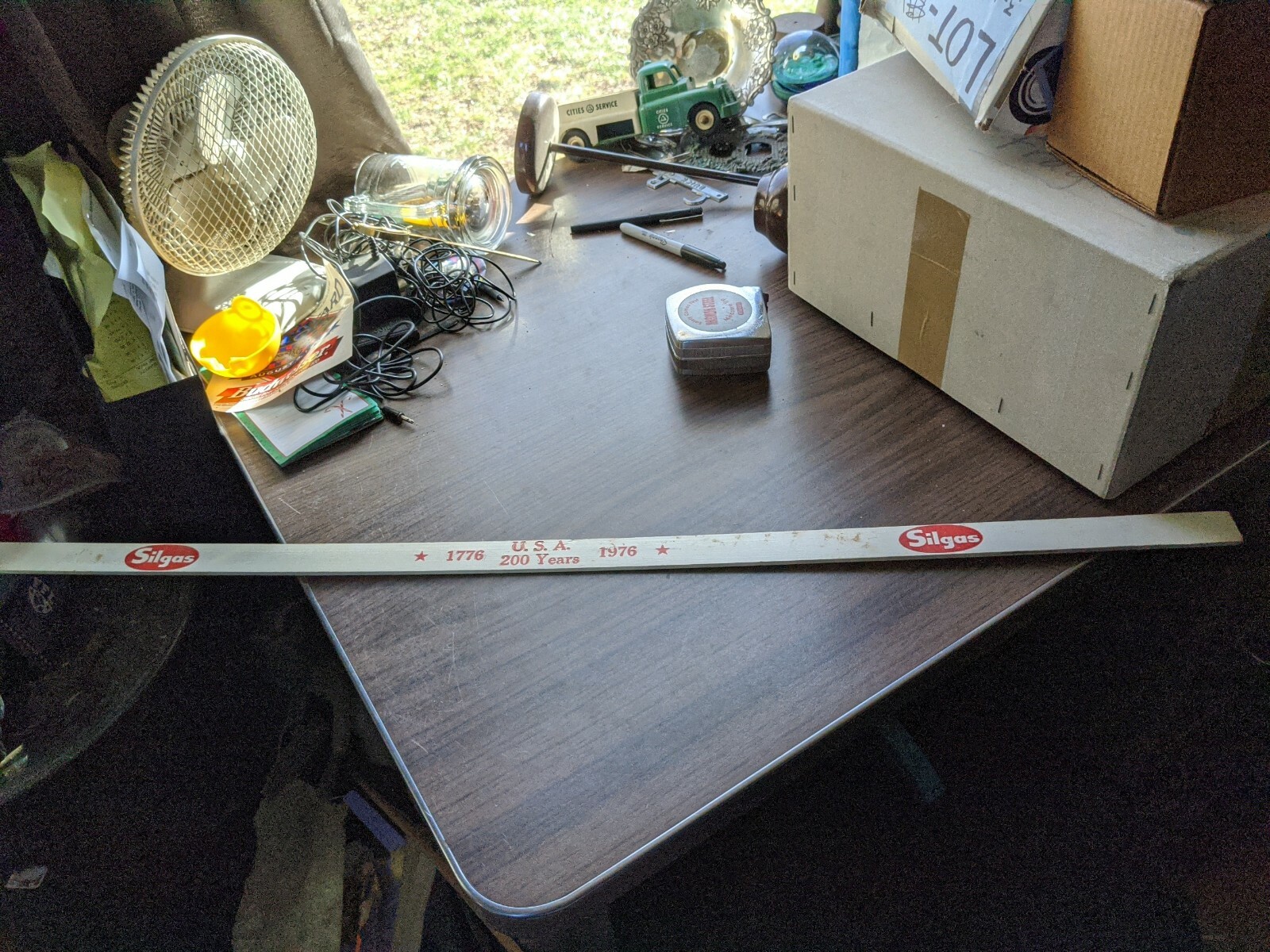 SILGAS ADVERTISING RULER YARDSTICK USA 1776-1976 200 YEARS BICENTENNIAL GAS VTG