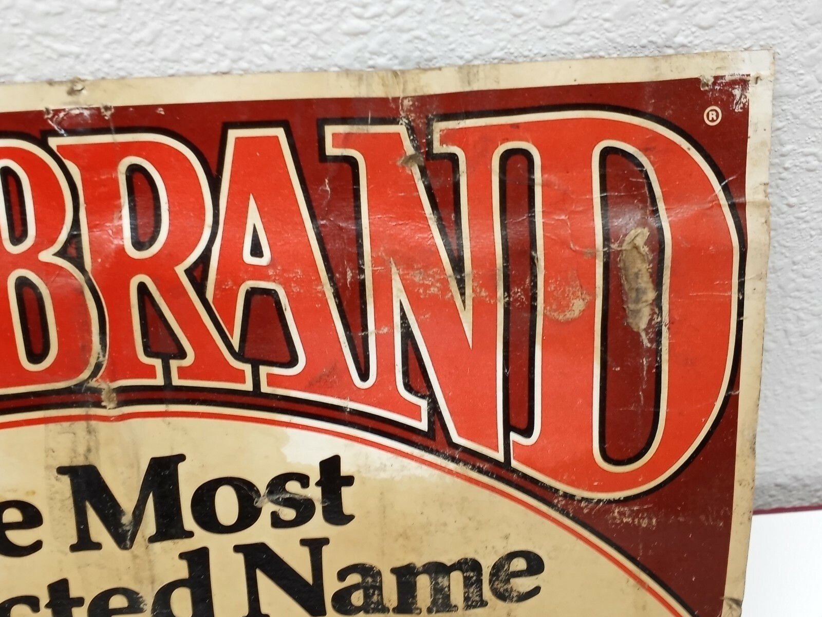 Vtg RED BRAND WOVEN WIRE PAPER SIGN KEYSTONE GROUP FARM FENCE 11.5&Prime;x7.25&Prime;
