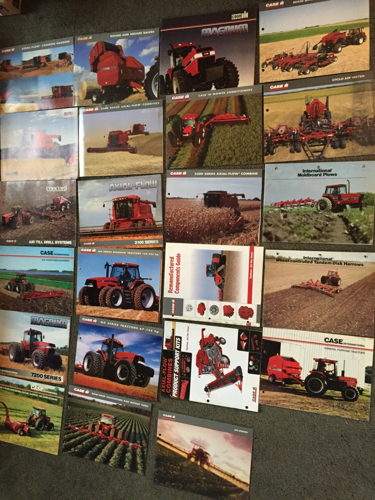 MASSIVE Lot of 47 CASE IH tractor & equipment brochures Literature