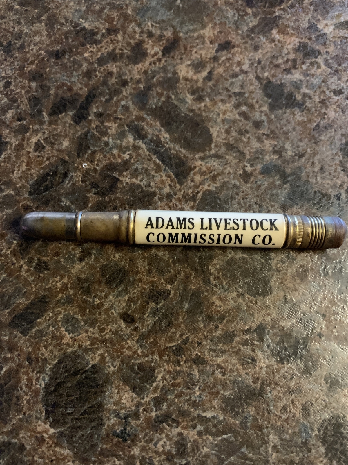 Vtg Adams Livestock Commission Sioux Falls SD Bullet Pencil