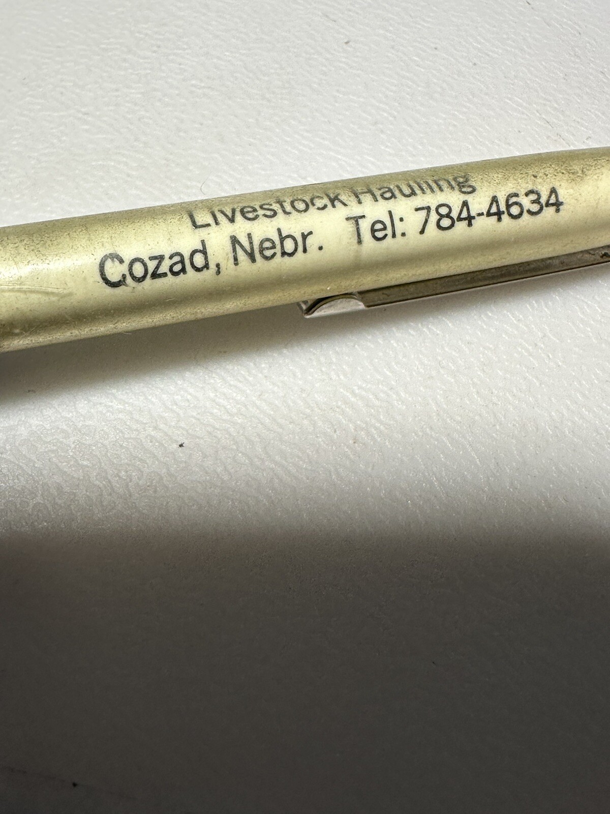 Vintage Cozad Nebraska H-B Trucking HB Livestock Cattle Hauling Truck Driver Pen