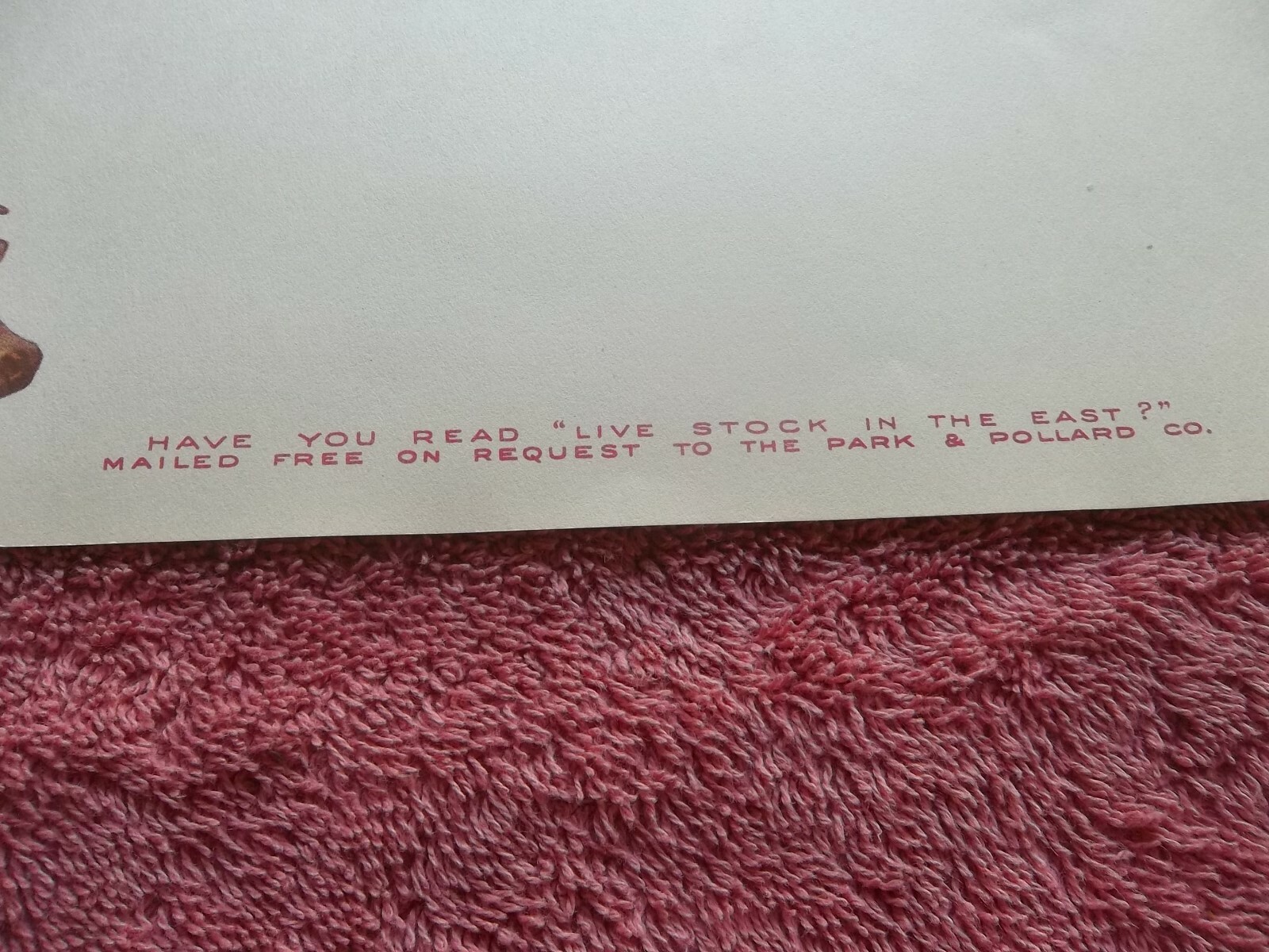 PARK & POLLARD UNIVERSAL RATION ECONOMY FEED STATIONERY Tunkhannock PA COWS