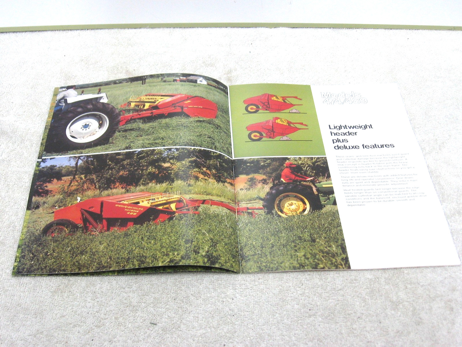 VINTAGE 1985 NEW HOLLAND TRACTOR HAYBINE CONDITIONER BROCHURE 472 474 488 489