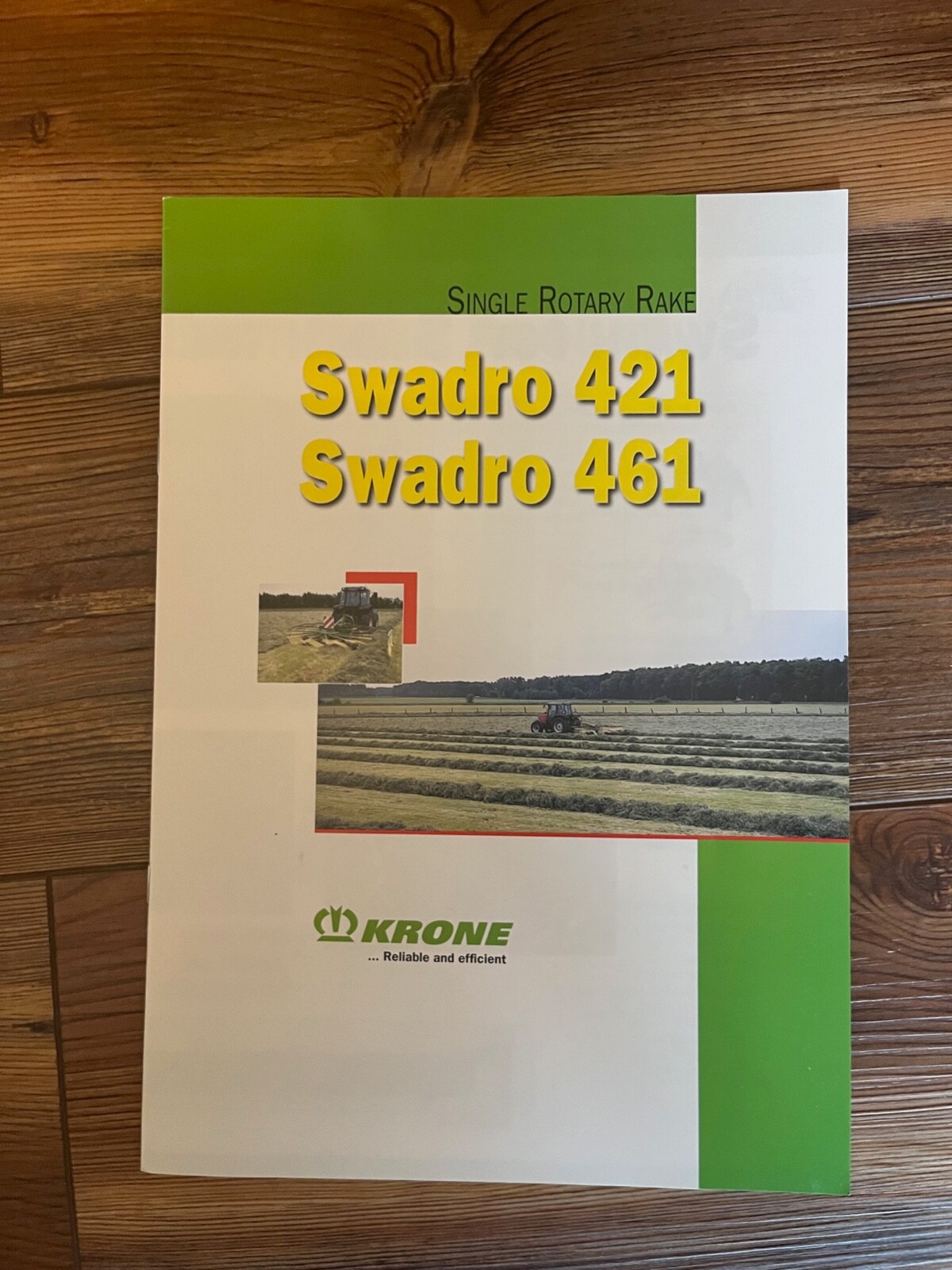 Krone Swadro 421/461 single rotary rake sales brochure
