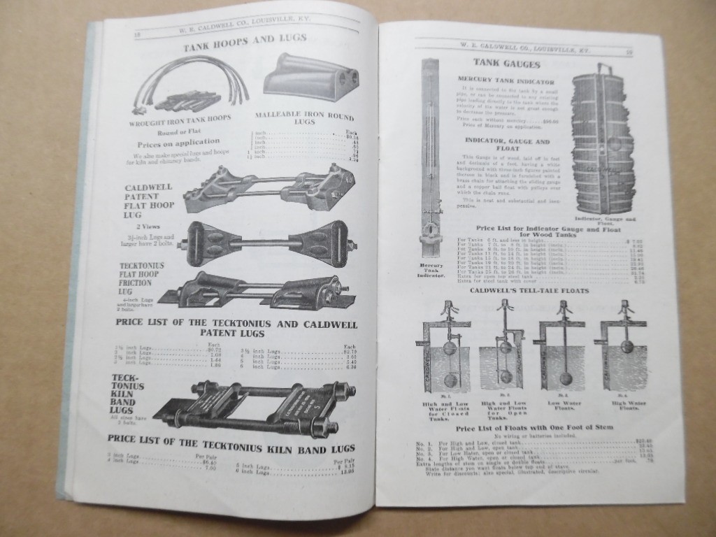 1919 W.D. Caldwell Co. Water Tank Tower Catalog Louisville Kentucky Antique VG