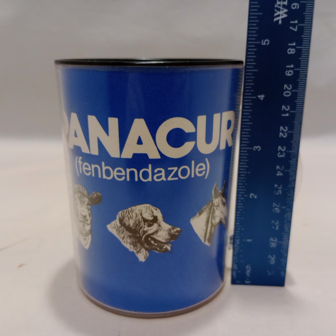 Vintage Panacur Dewormer Drug Rep Veterinary Advertising Plastic Mug