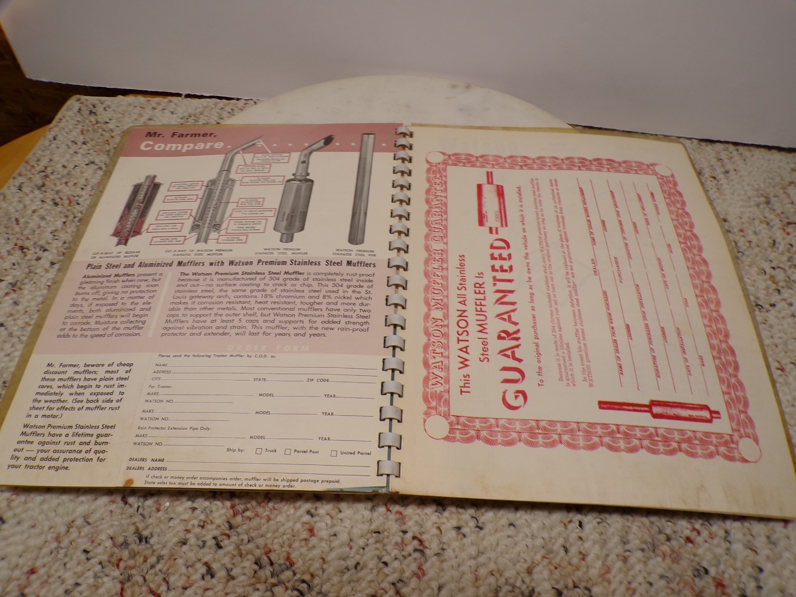 1969 Watson 304 Grade Stainless Steel Tractor Mufflers Catalog East Prairie MO
