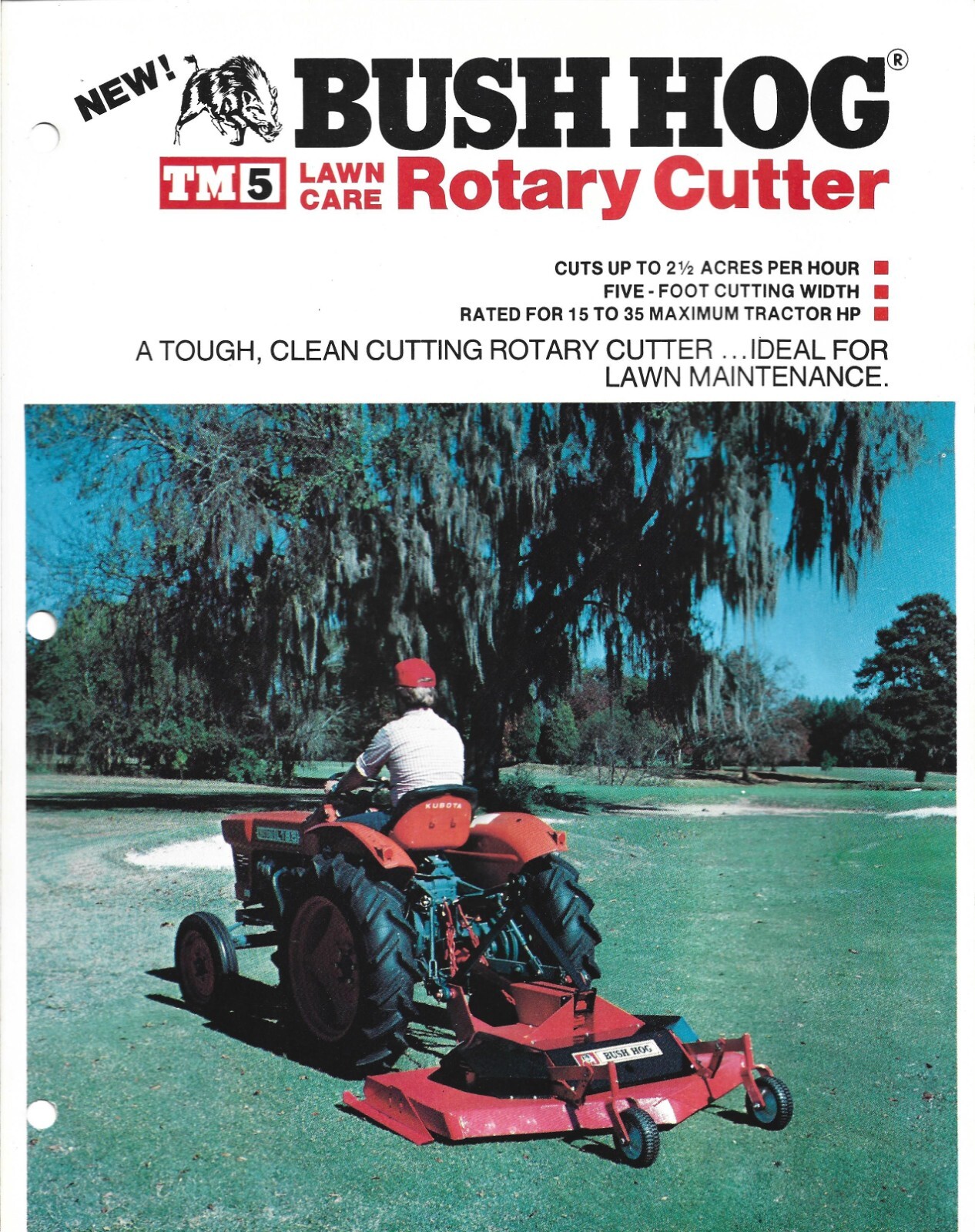 Bush Hog Model TM5 Lawn Care Rotary Cutter Showroom Sales Brochure
