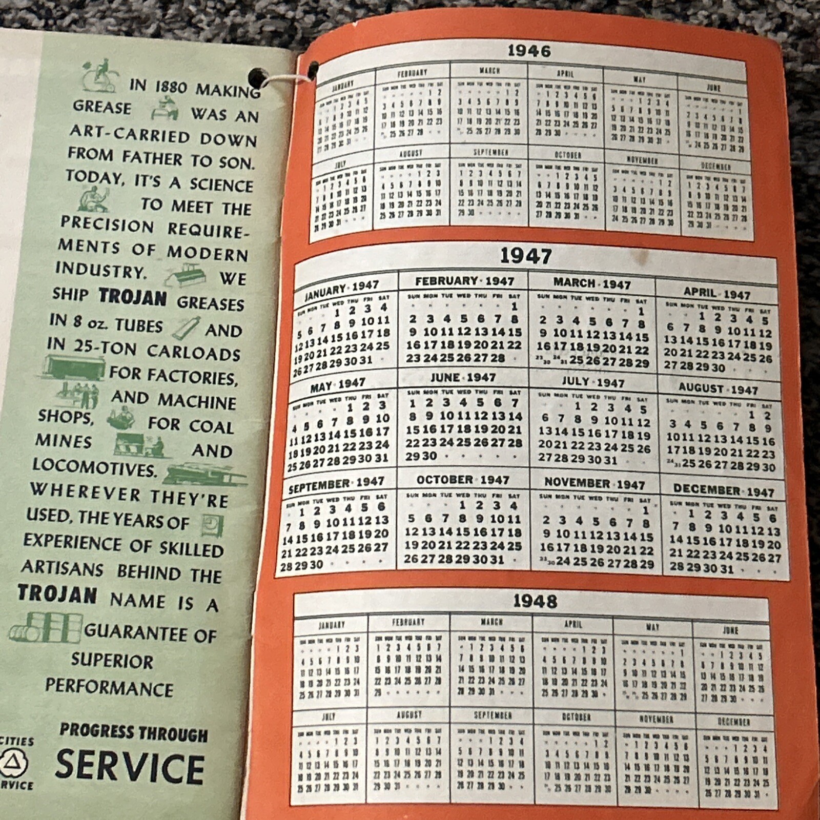Cities Service Oils Farm Book And Almanac 1947 Booklet Agriculture Machinery
