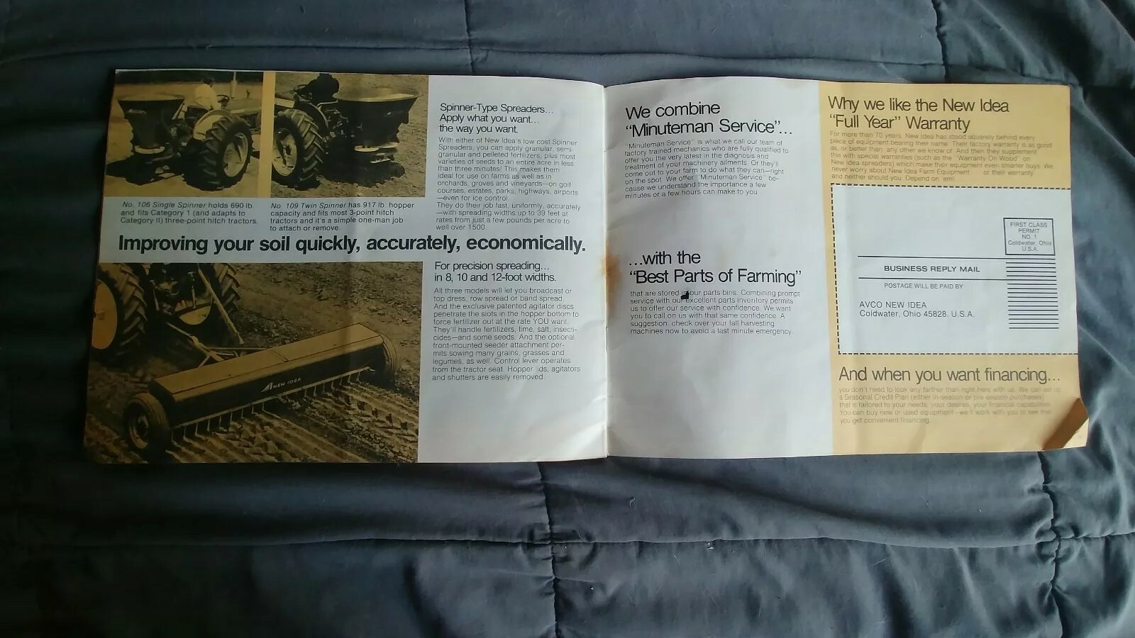 VINTAGE 60&rsquo;s NEW IDEA CORN HARVESTING EQUIPMENT ADVERTISING CATALOG TRACTOR