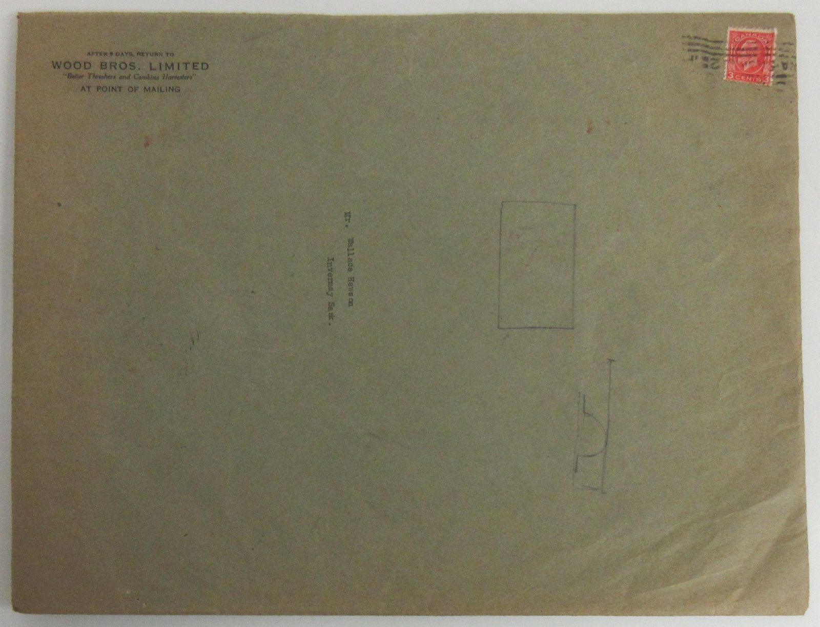 Wood Brothers Thresher Co. Repair Parts List, Instructions & Envelope