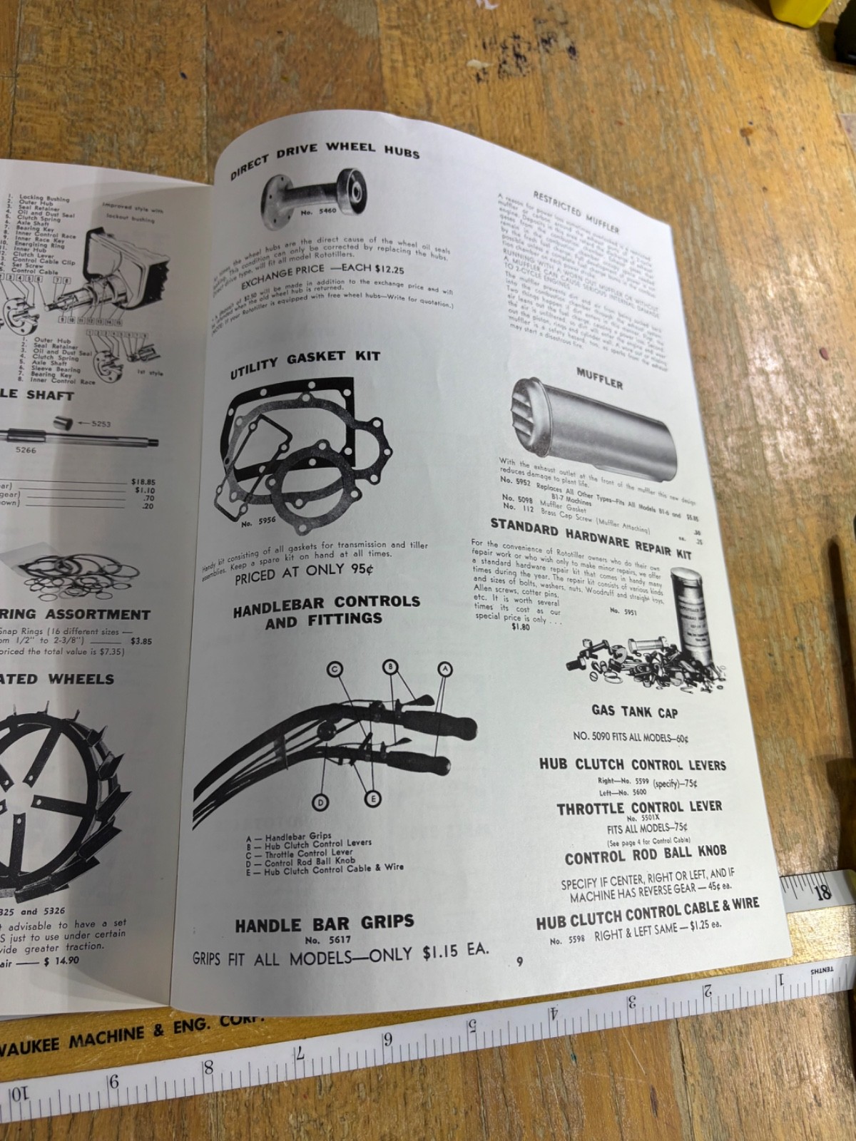 60s-1970s 1980s Frazer Farm Equipment Rototiller Parts Catalog Price List lot- 5