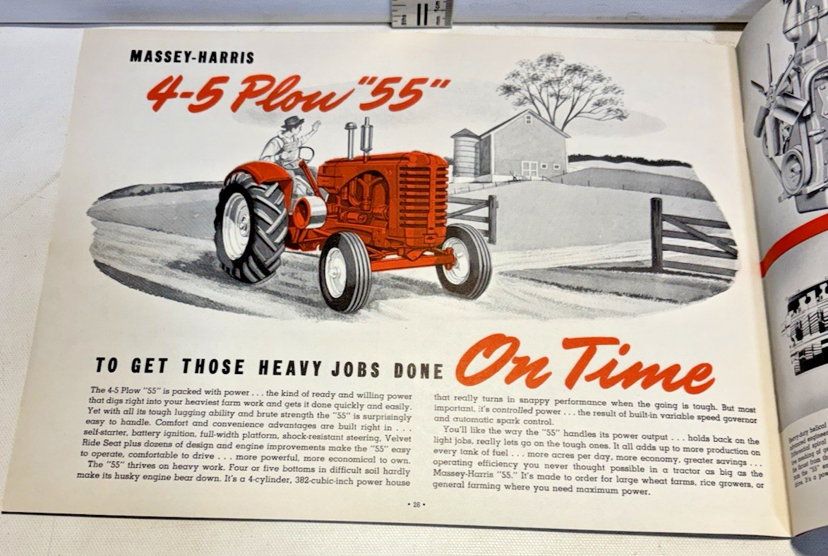 Vintage 1940s- Massey-Harris – Better Built Tractors Brochure