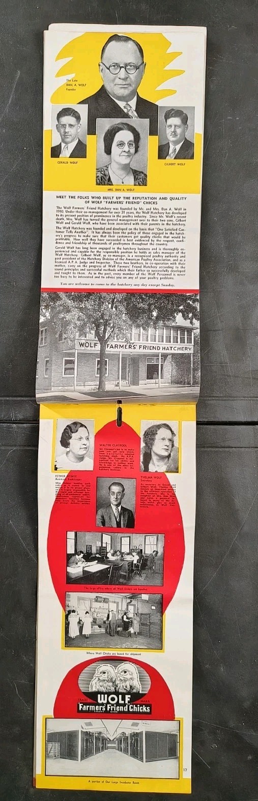 1941 Wolf Baby Chicks Catalog Calendar Sale Brochure Chicken Farming Advertising