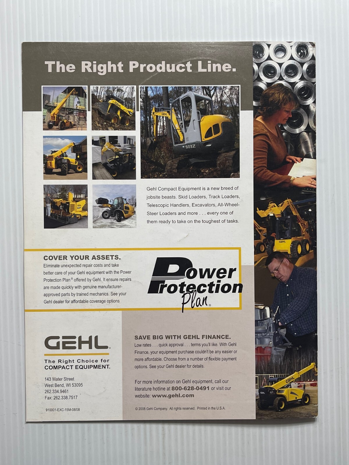 GEHL Compact Excavators Full Line Sales Brochure (Original Brochure *2008*)