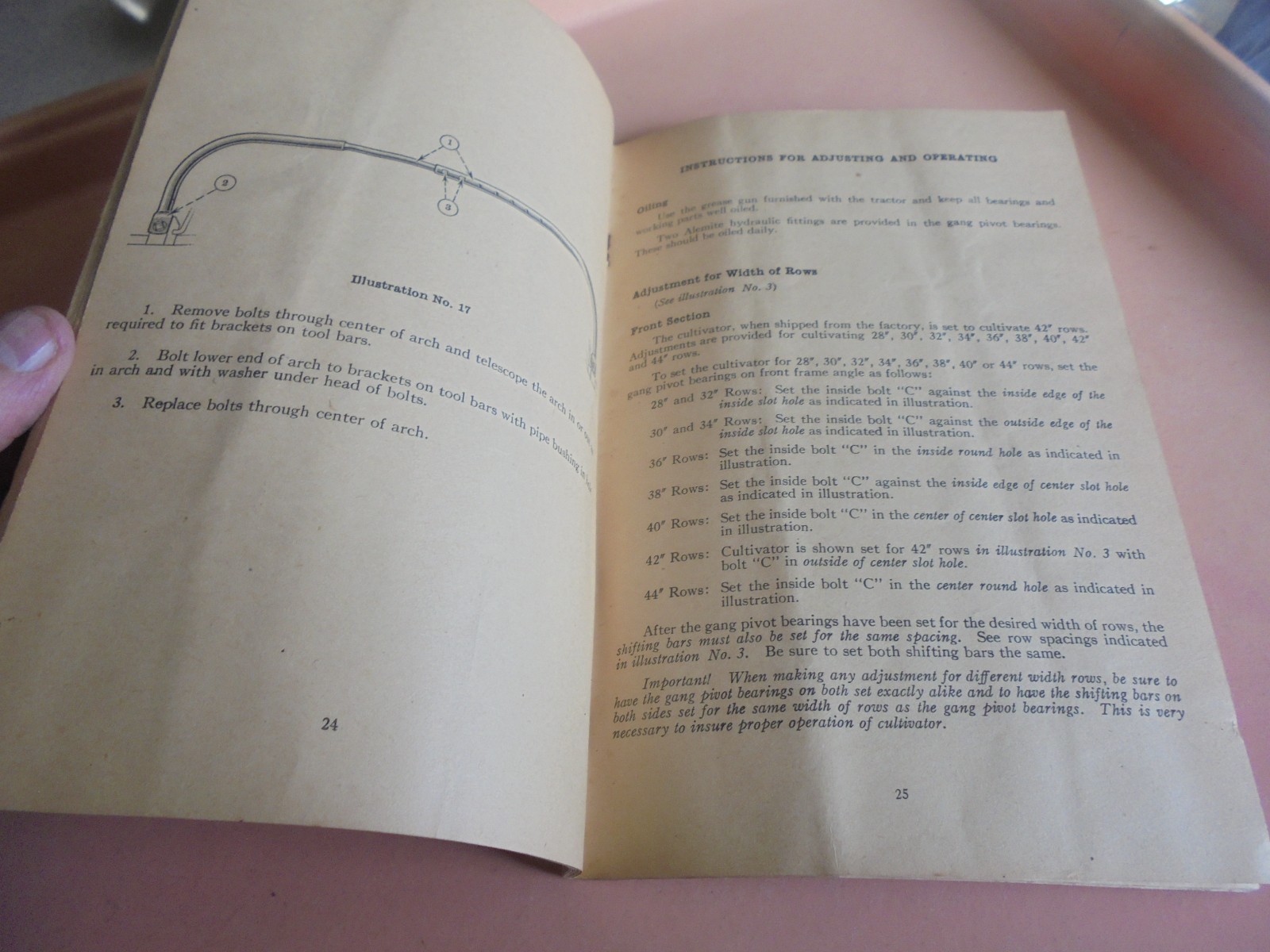 Vintage 1948 Operating and Service Manual for Massey-Harris 22 and 22K tractors