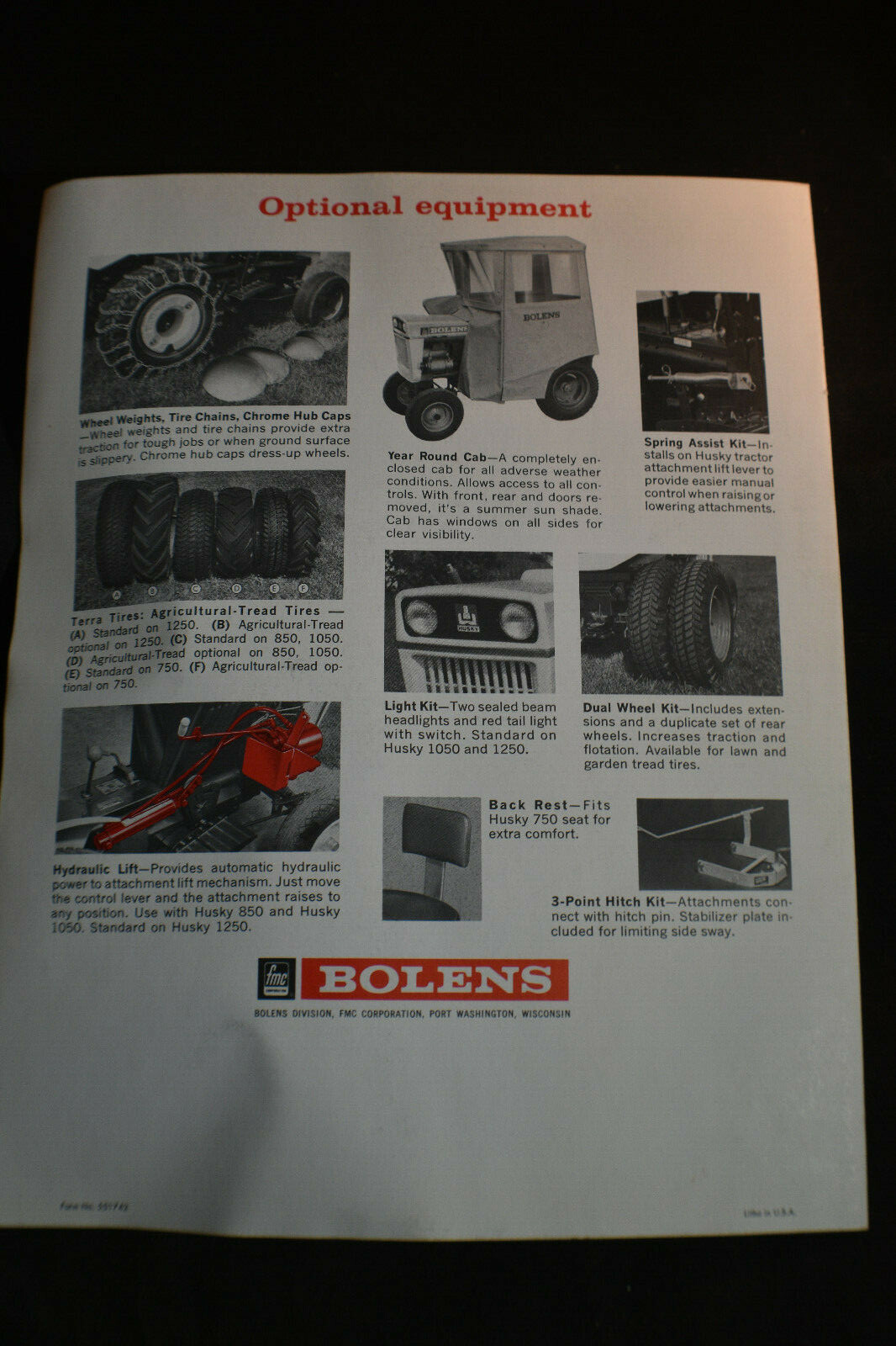 Bolens Husky Tractors Brochure