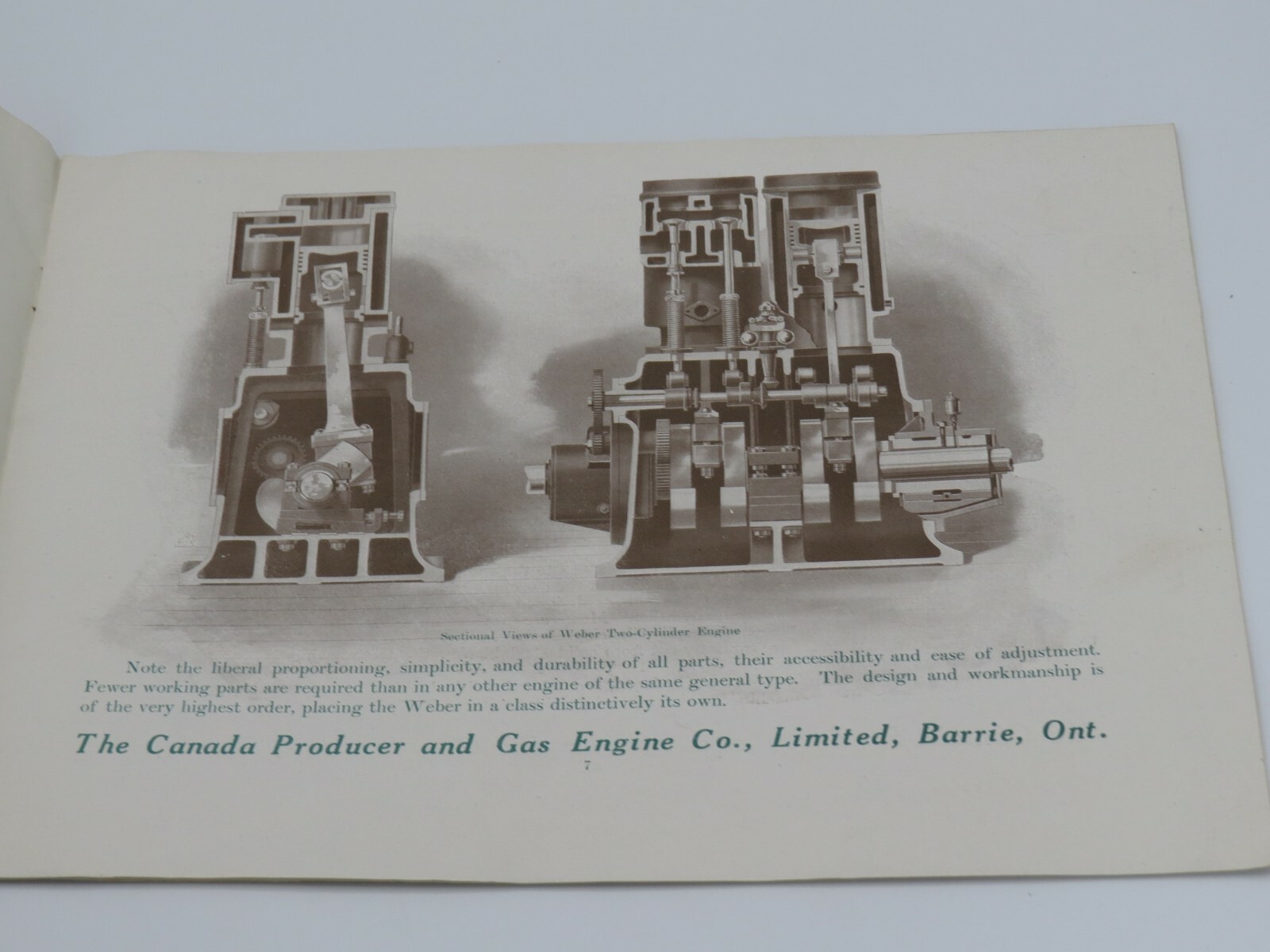 Vintage WEBER Gas Engines Canada Heavy Hit Miss Engine CATALOG brochure HUGE