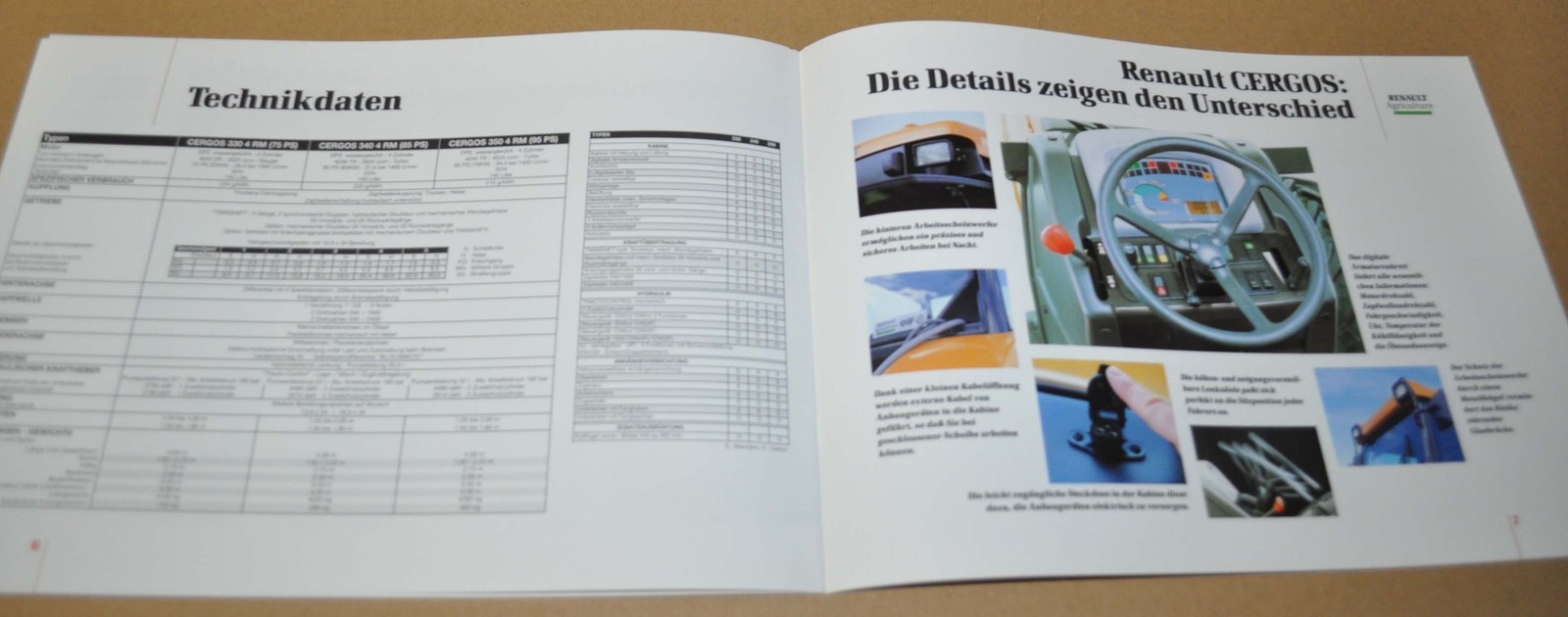 Renault Cergos Tractor Agricultural Machinery Brochure Prospekt DE
