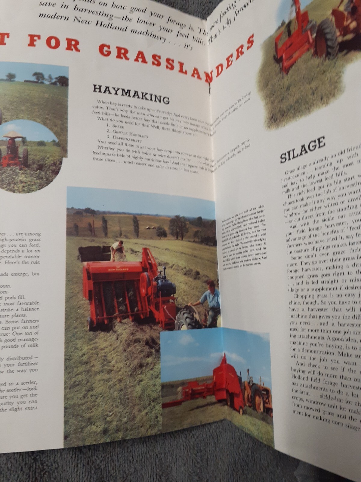 New Holland Handbooks – Indoor Pasture and Feeding Grass Dated 1952