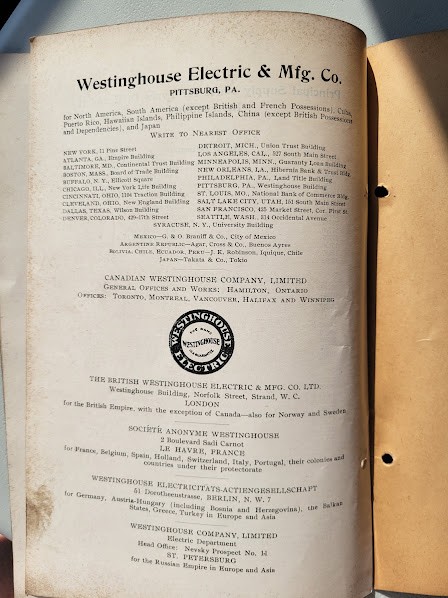 April 1906 Westinghouse Direct Current Voltmeters Ammeters Brochure Vintage Orig