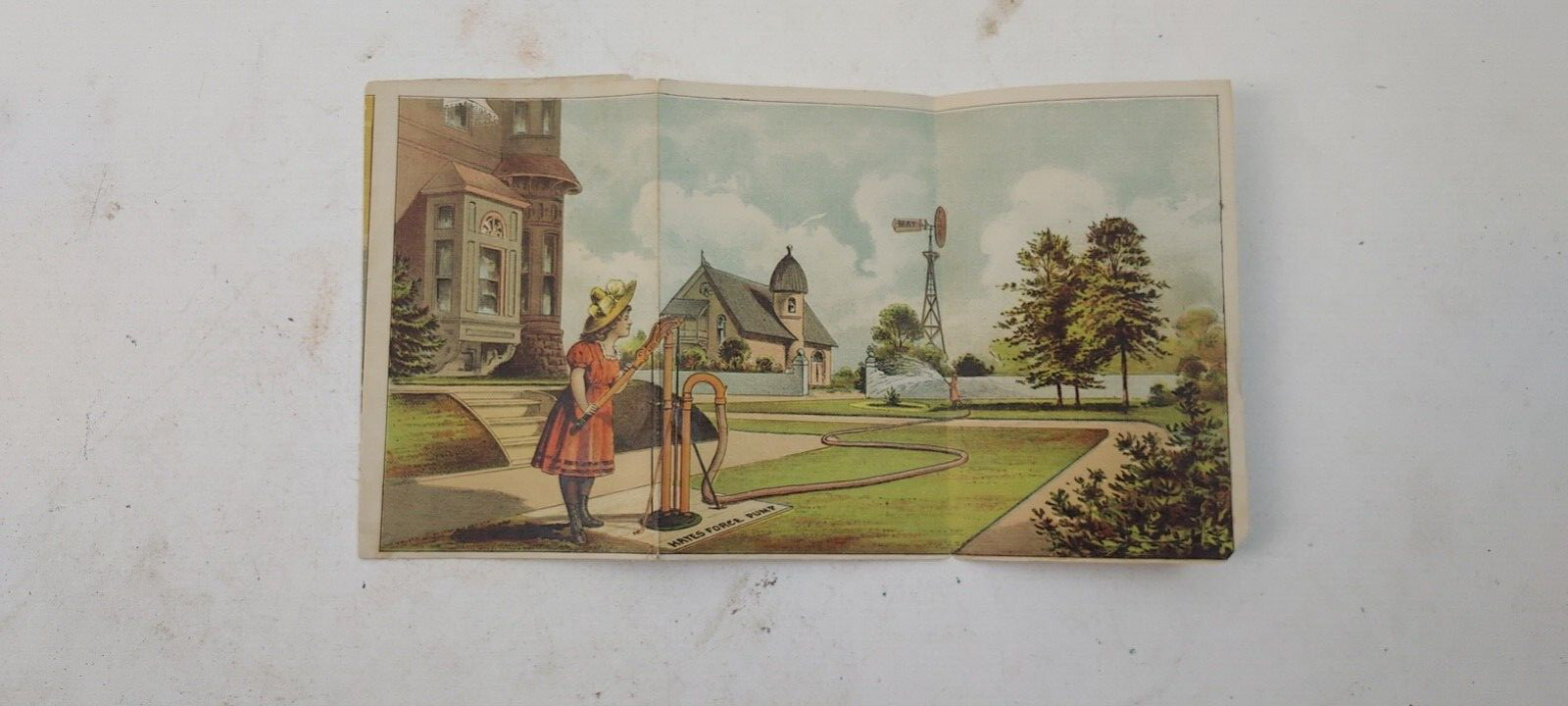 Vintage E.K. Hayes Promotional Foldout Ad Pumps And Windmills