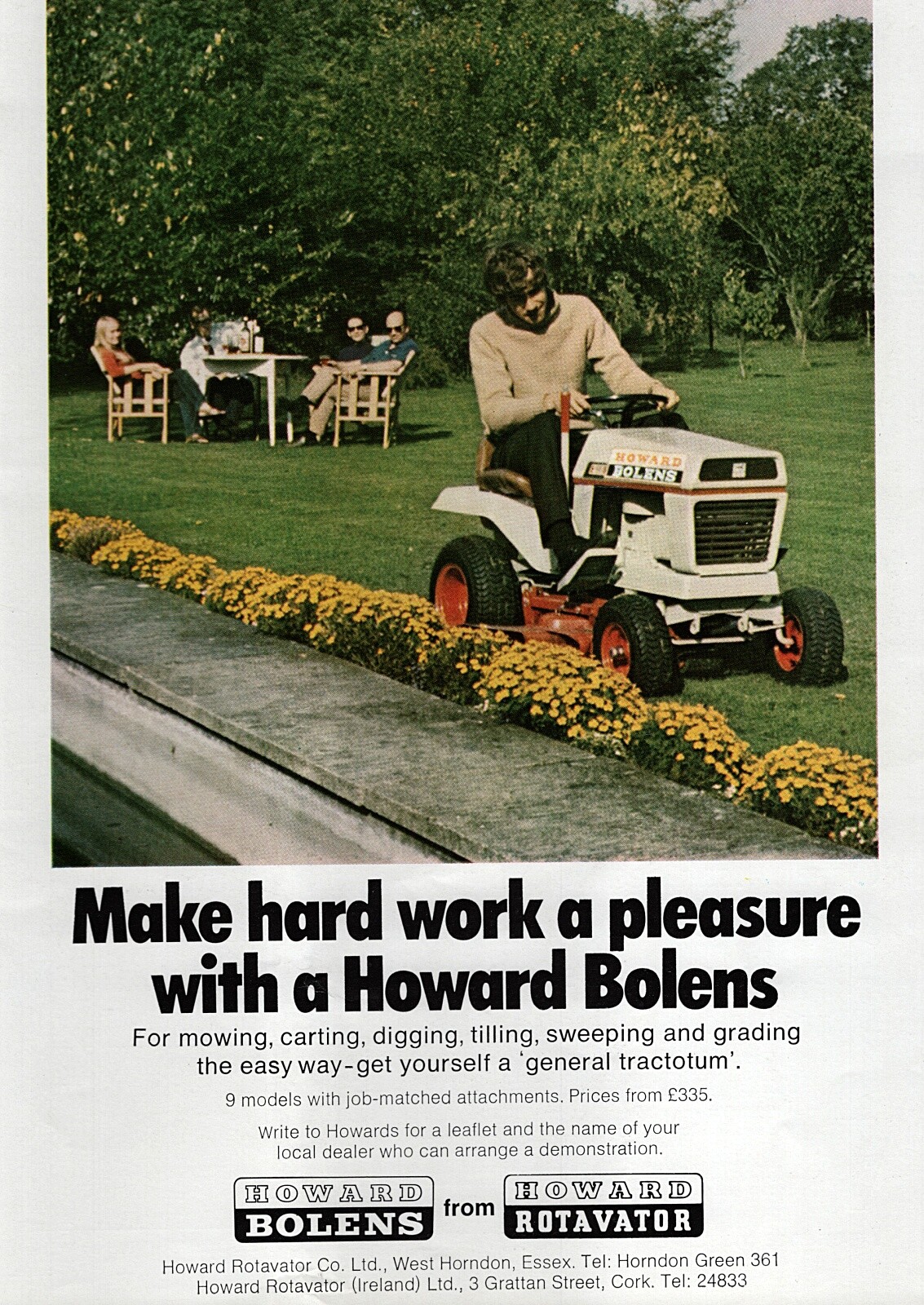 1971 Howard Bolens Husky Tractor Original Color Ad