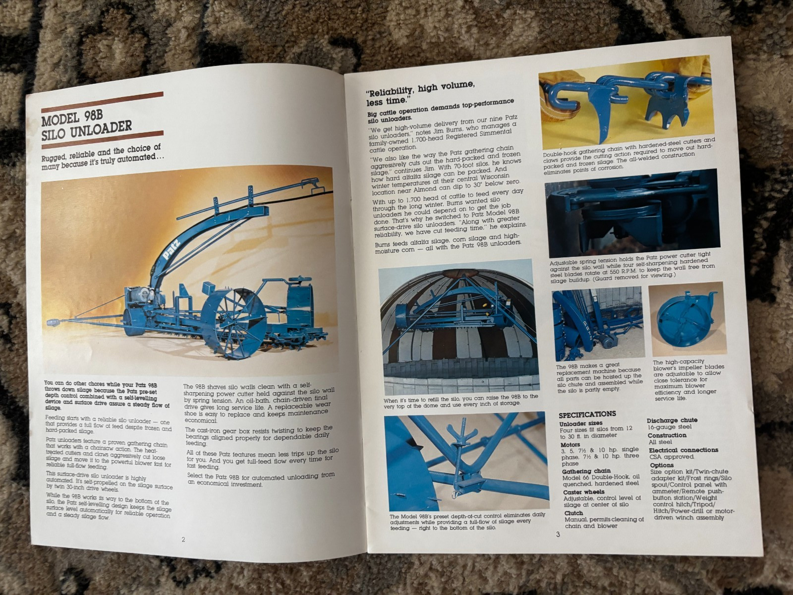 Patz Feeding Systems For 1983 Brochure DCPA26