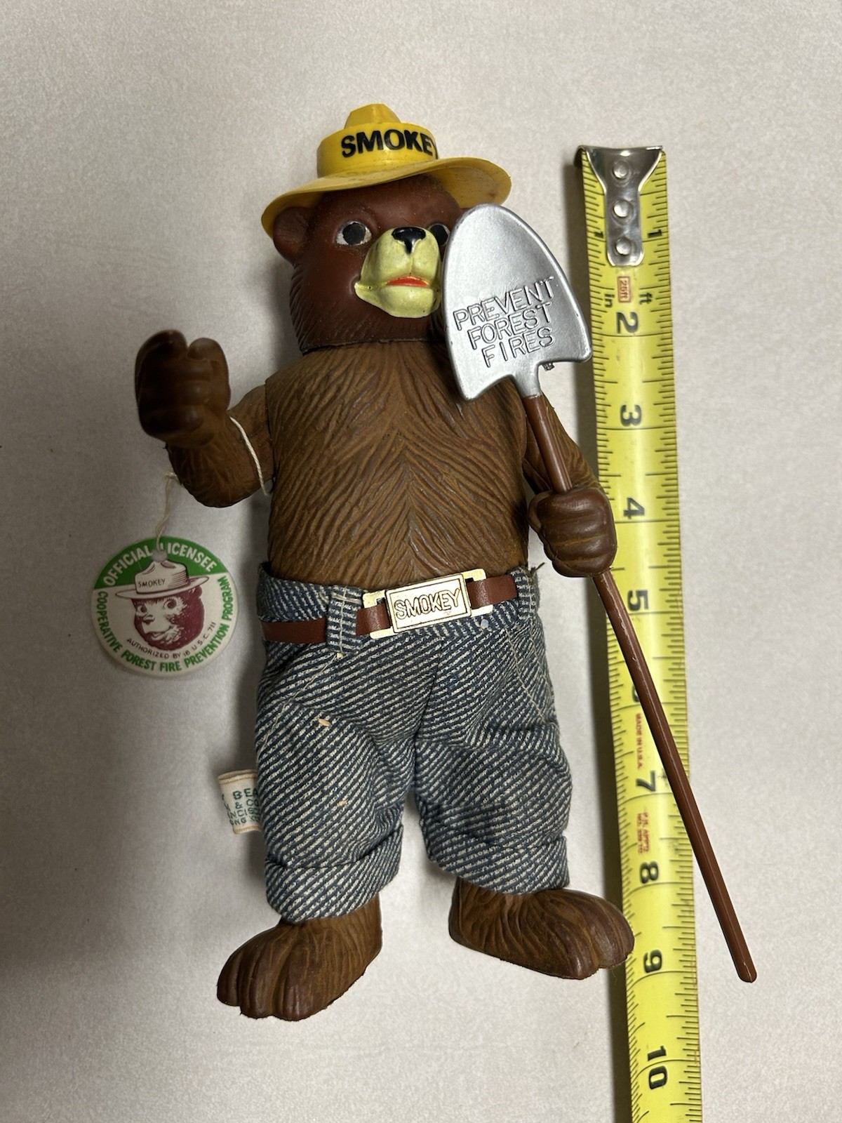 Vintage R. Dakin & Co Smokey Bear Fig No. 3535 w/ Both Original Tags, Hong Kong