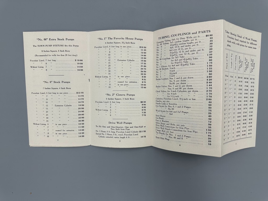 1924 PHILADELPHIA BUCKEYE WOOD PUMPS Crain Lumber FARM Advertising Brochure