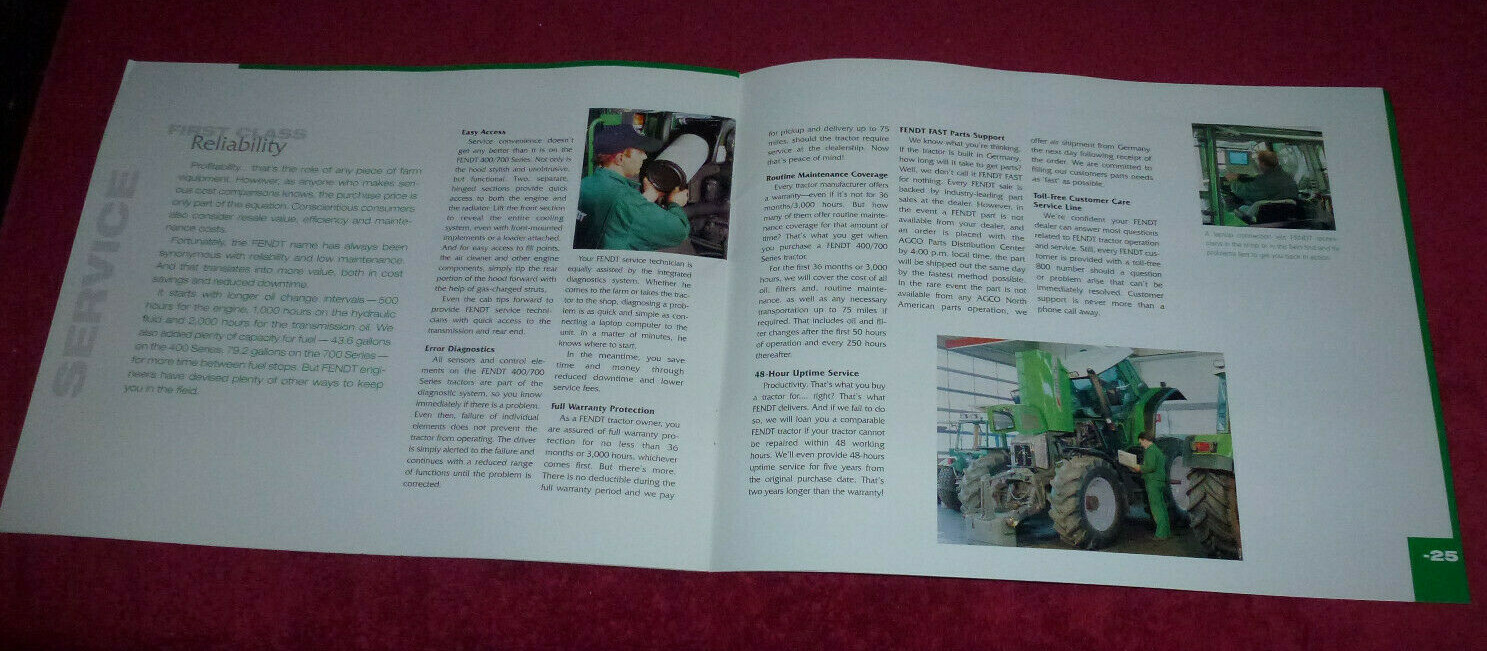 Fendt 400/700 SeriesTractor Booklet Brochure