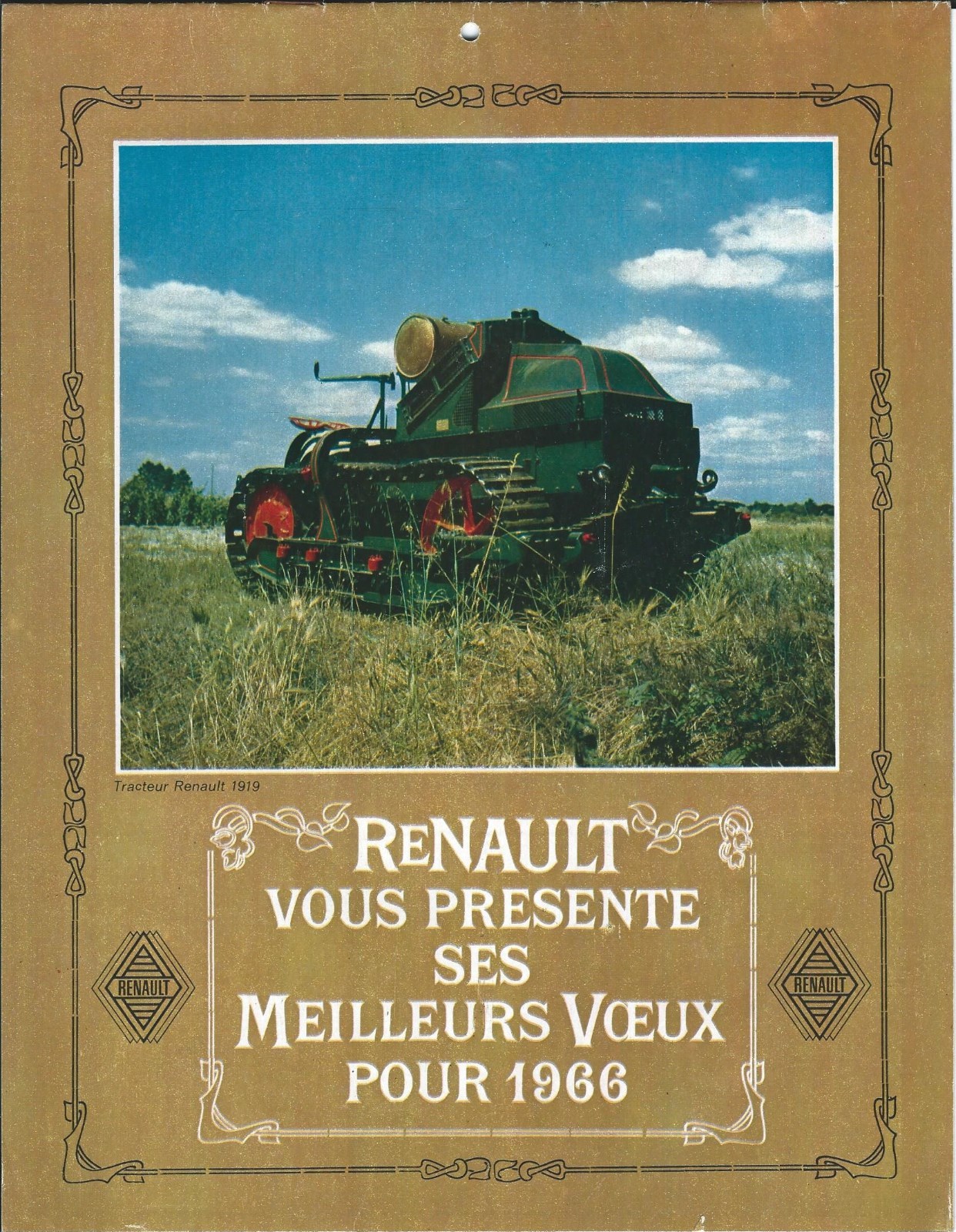 Farm Tractor Brochure Calendar – Renault – Product Line 1966 FRENCH lang (F6481)