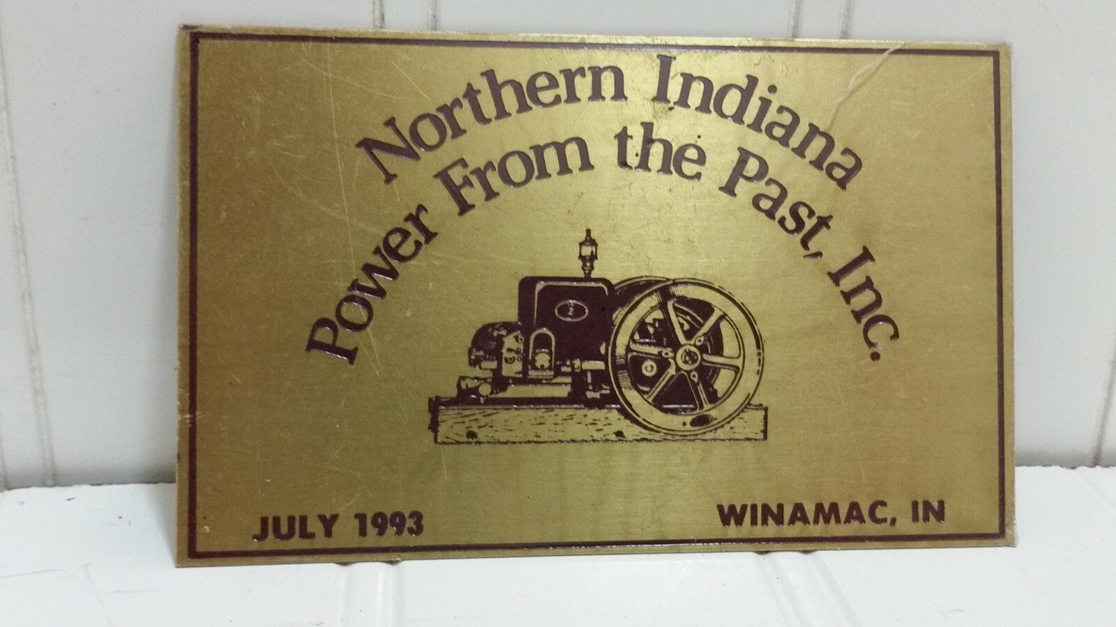 Power & Antique Engine Show EXHIBITOR PLAQUE Lot Exibits Tractor Machinery Brass