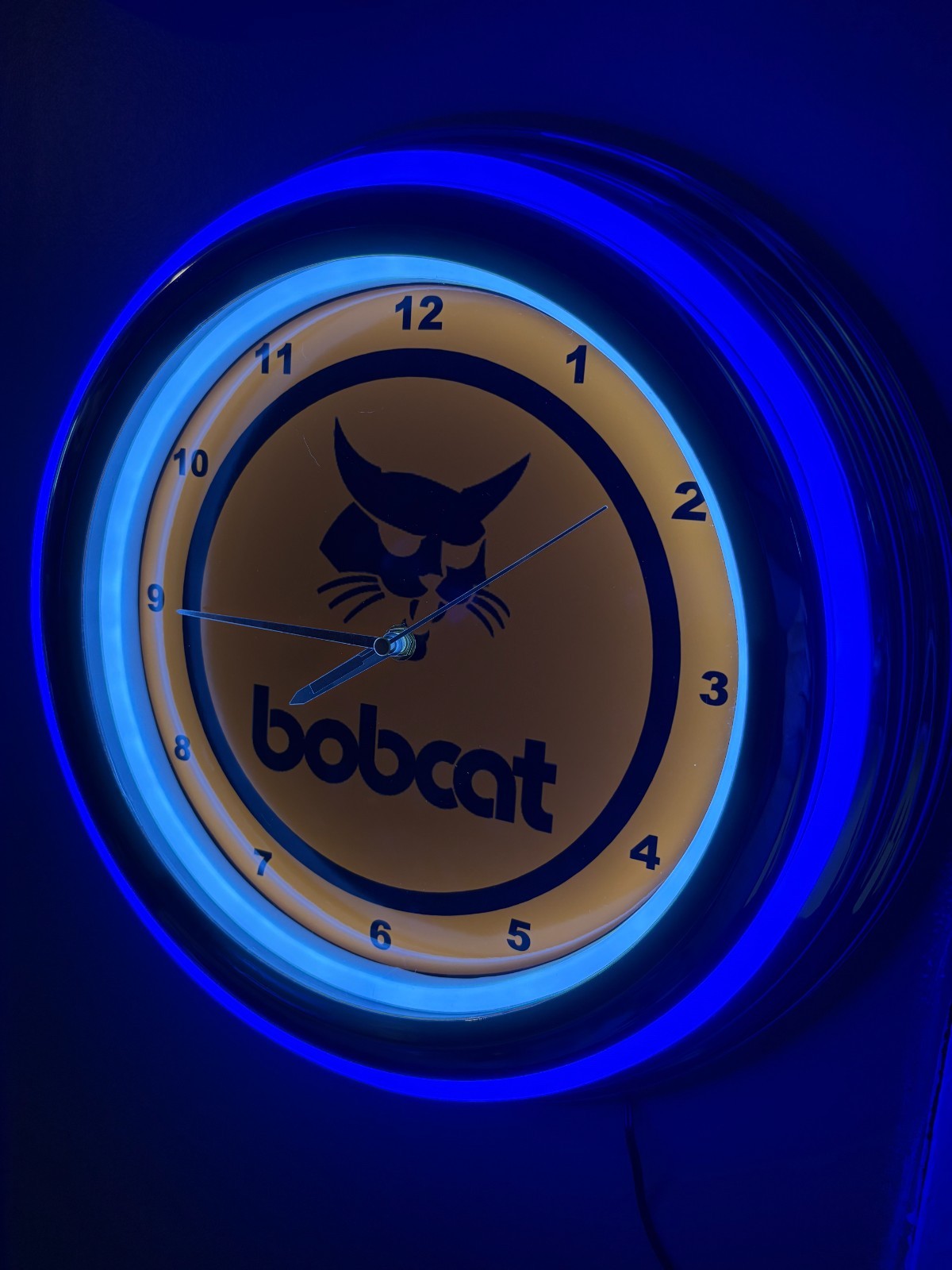BobCat Skid Steer Tractor Garage Man Cave Store Neon Style Retro LED Clock Sign