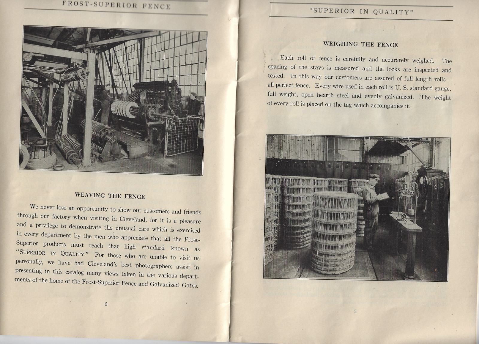 Vintage Frost Superior Farm Fence Co. Cleveland Catalog « B » Booklet