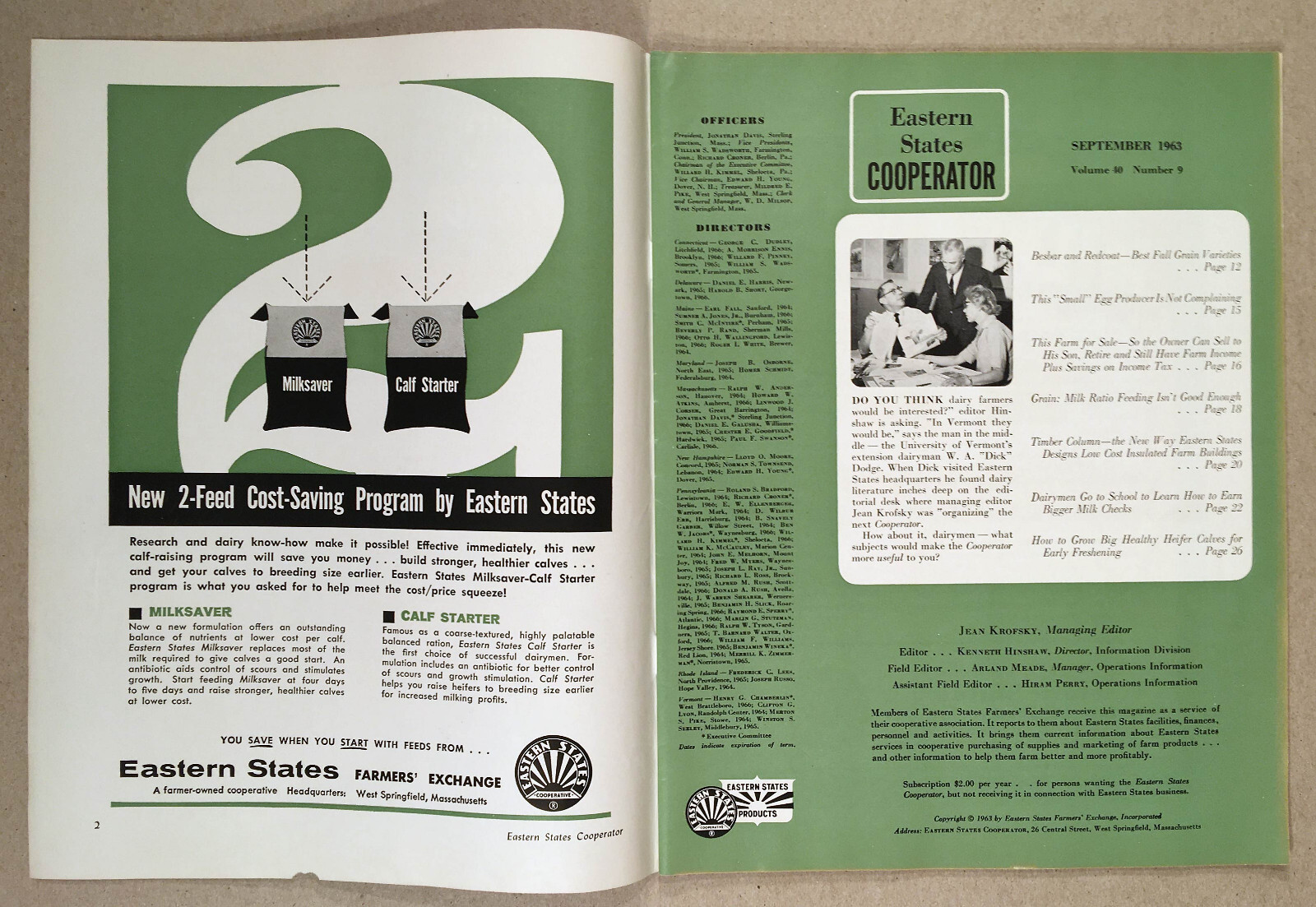 September 1963 AGWAY EASTERN STATES COOPERATOR Magazine