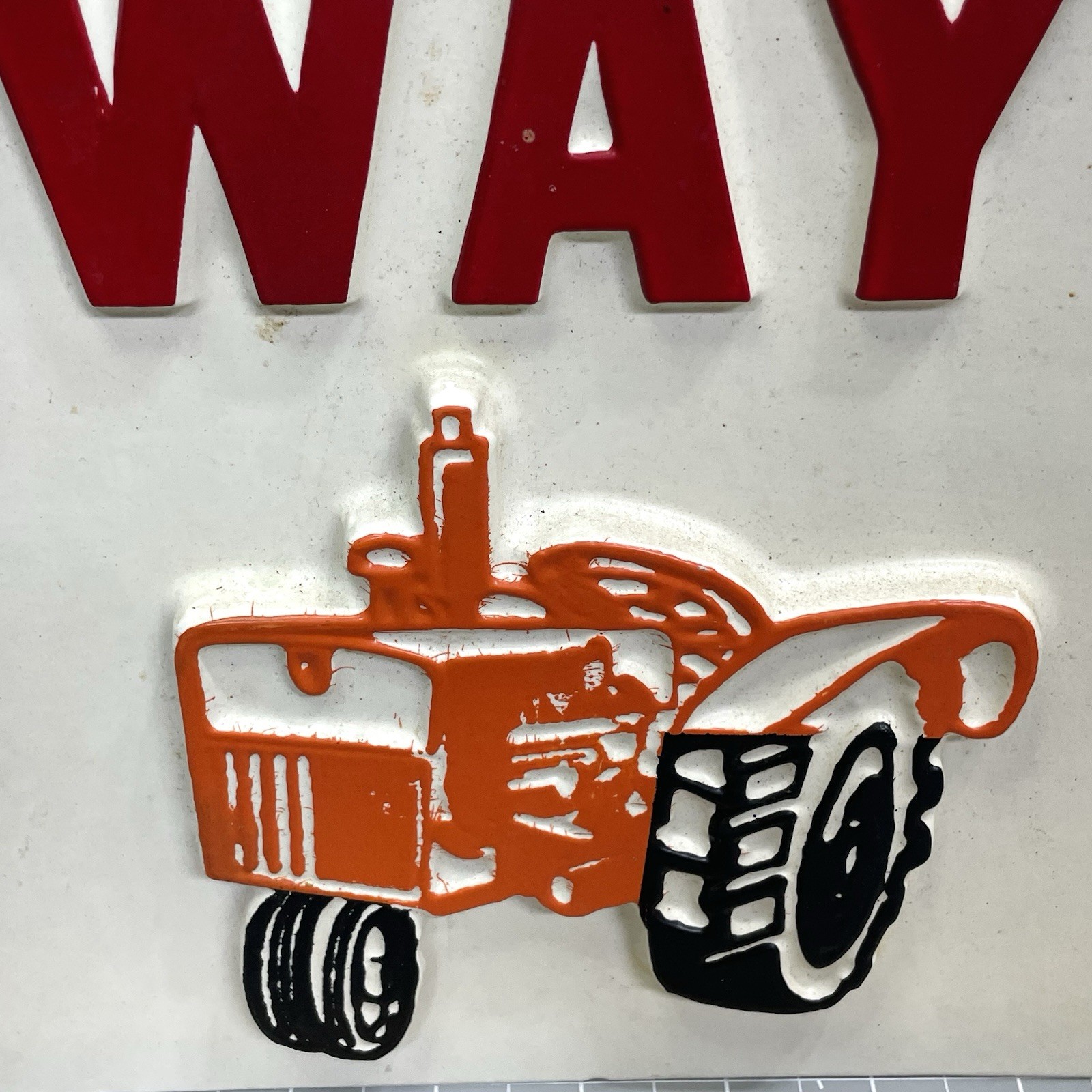 Rare 4 Way Tractor Dealer Display Sign Blow Mold Plastic Farm Equipment Hang