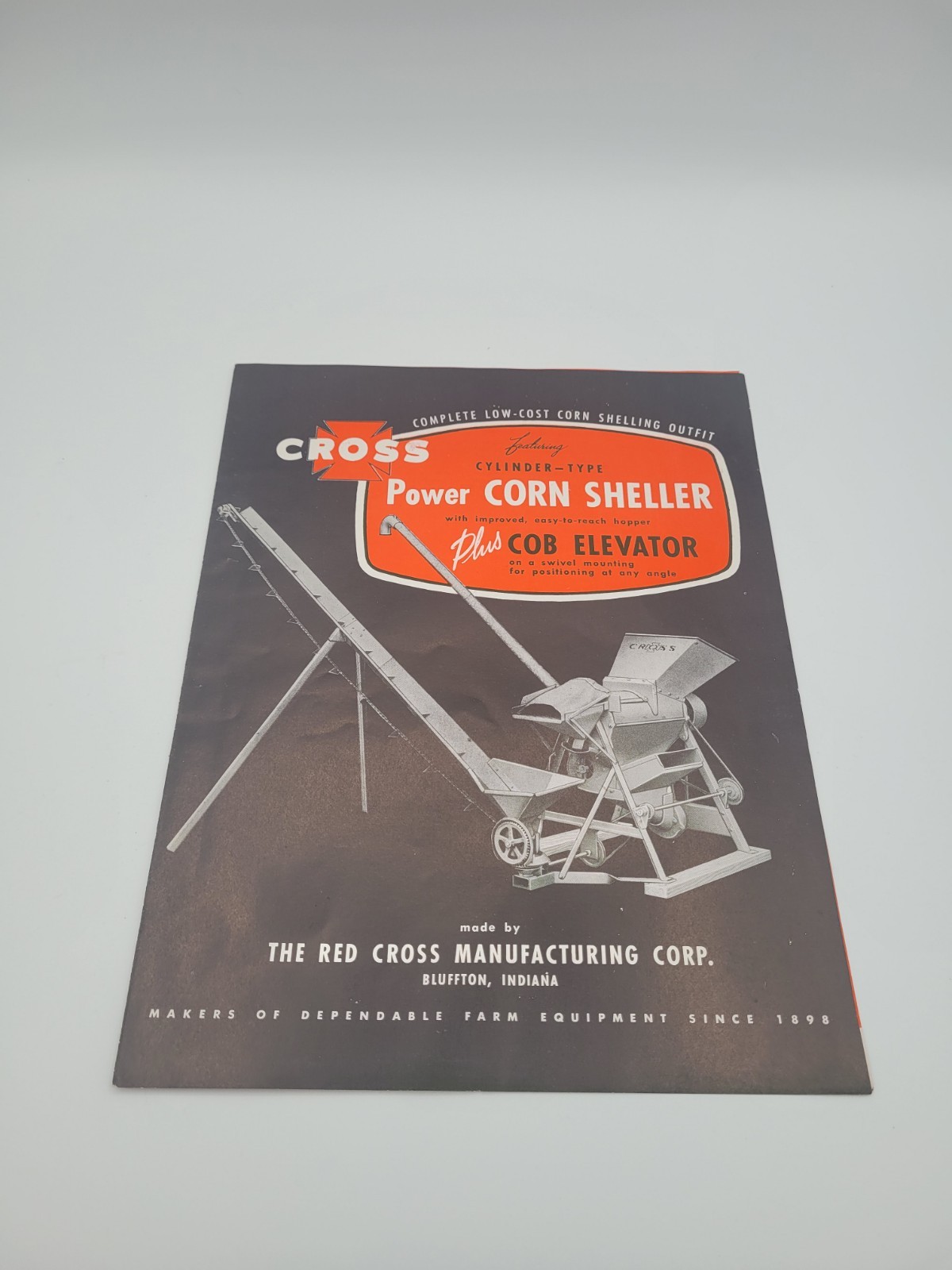 1948 Red Cross Power Corn Sheller & Cob Elevator Farm Equipment Brochure RARE